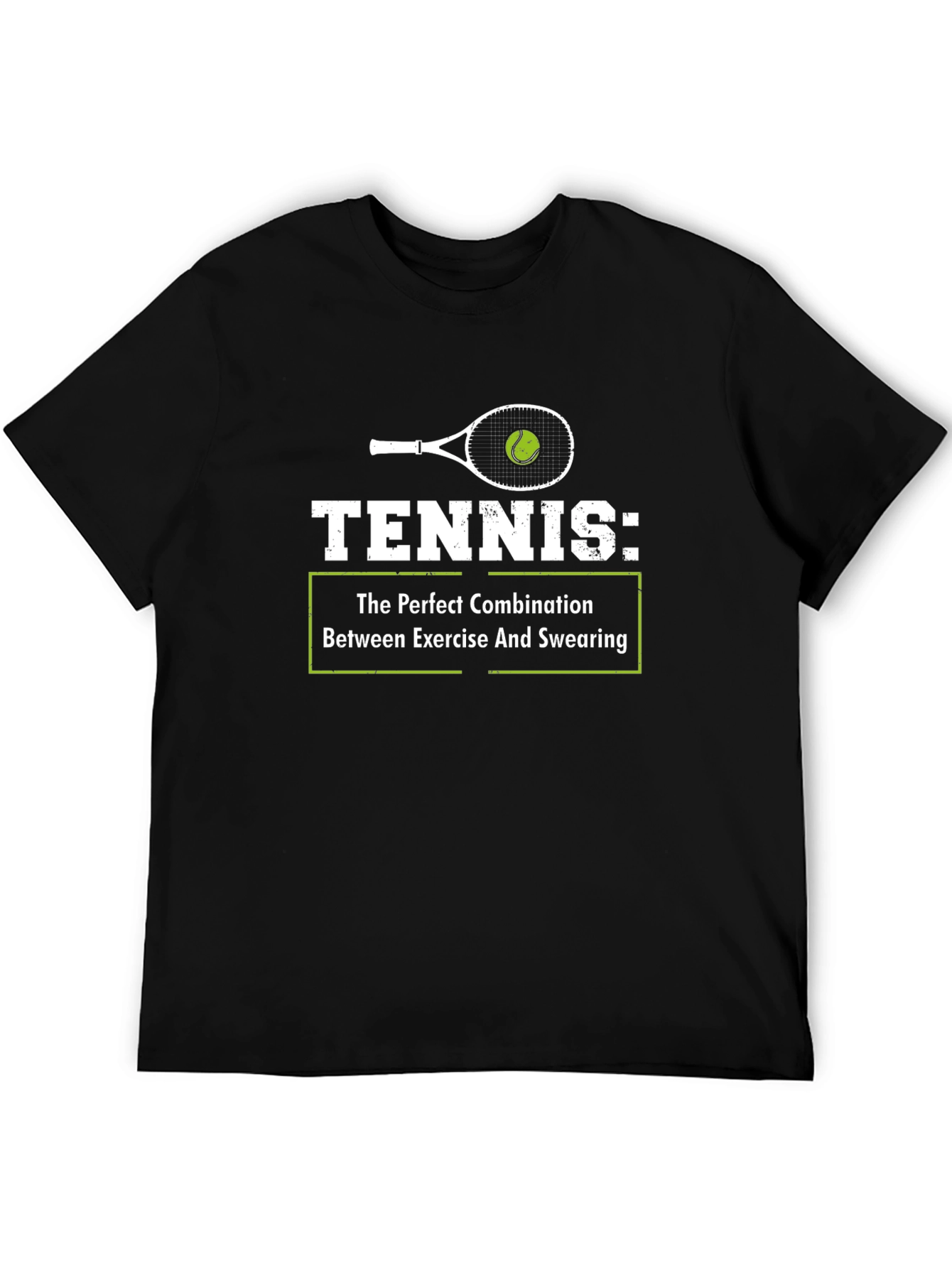 Black Tennis Exercise Swearing Graphic Tee view 5