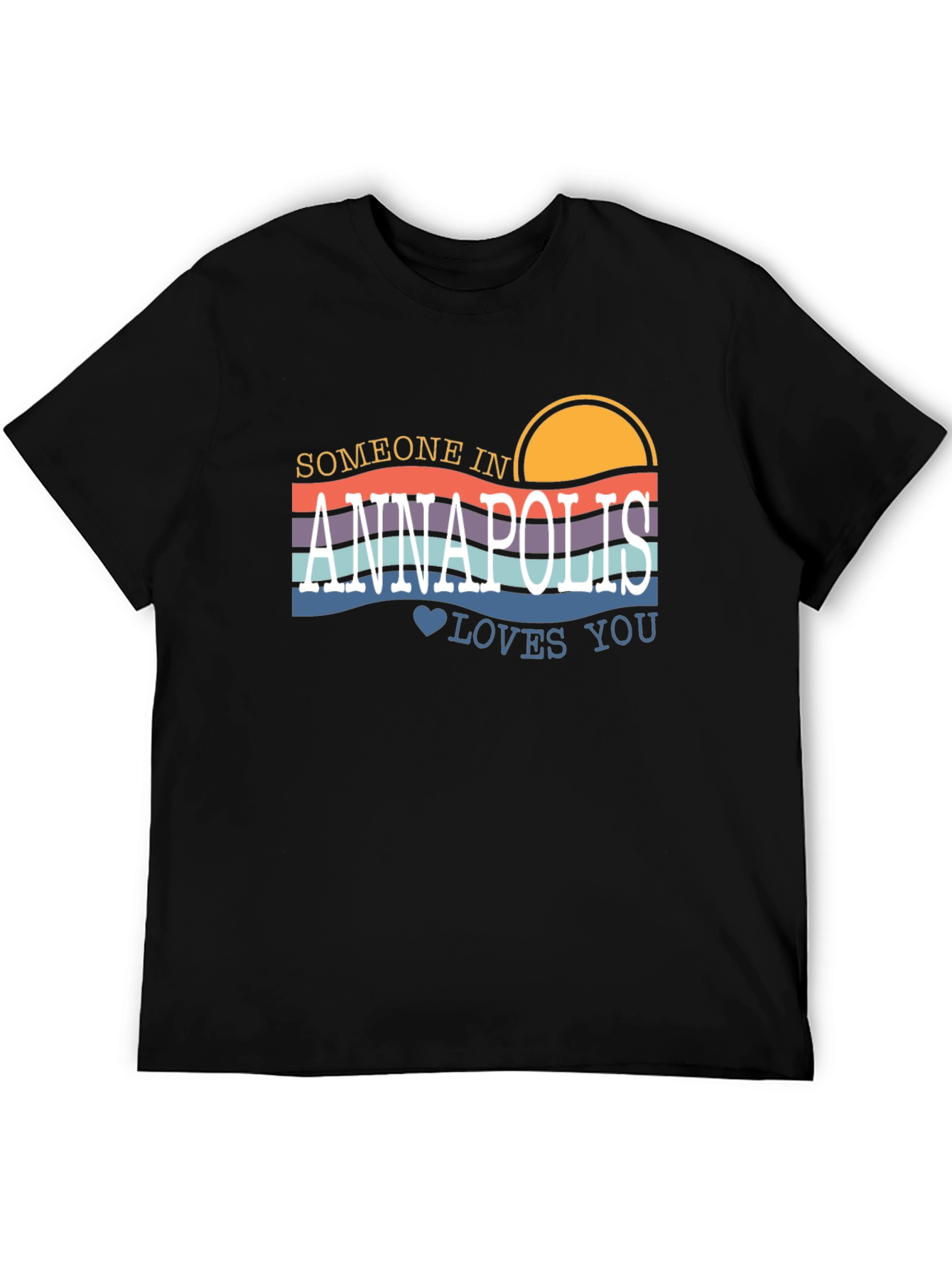 Black Annapolis Lover Graphic Tee - Trendy Design, Comfortable Fit view 5