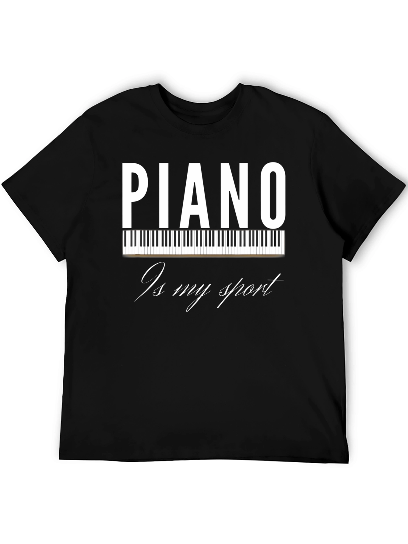 Black Piano Is My Sport T-Shirt - Musician Tee view 5