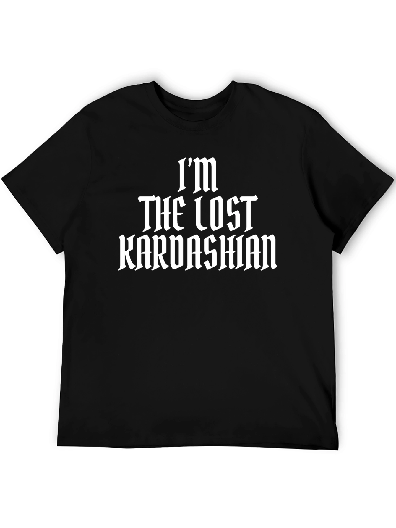 Black The Lost Kardashian Tee - Funny Statement Shirt view 5