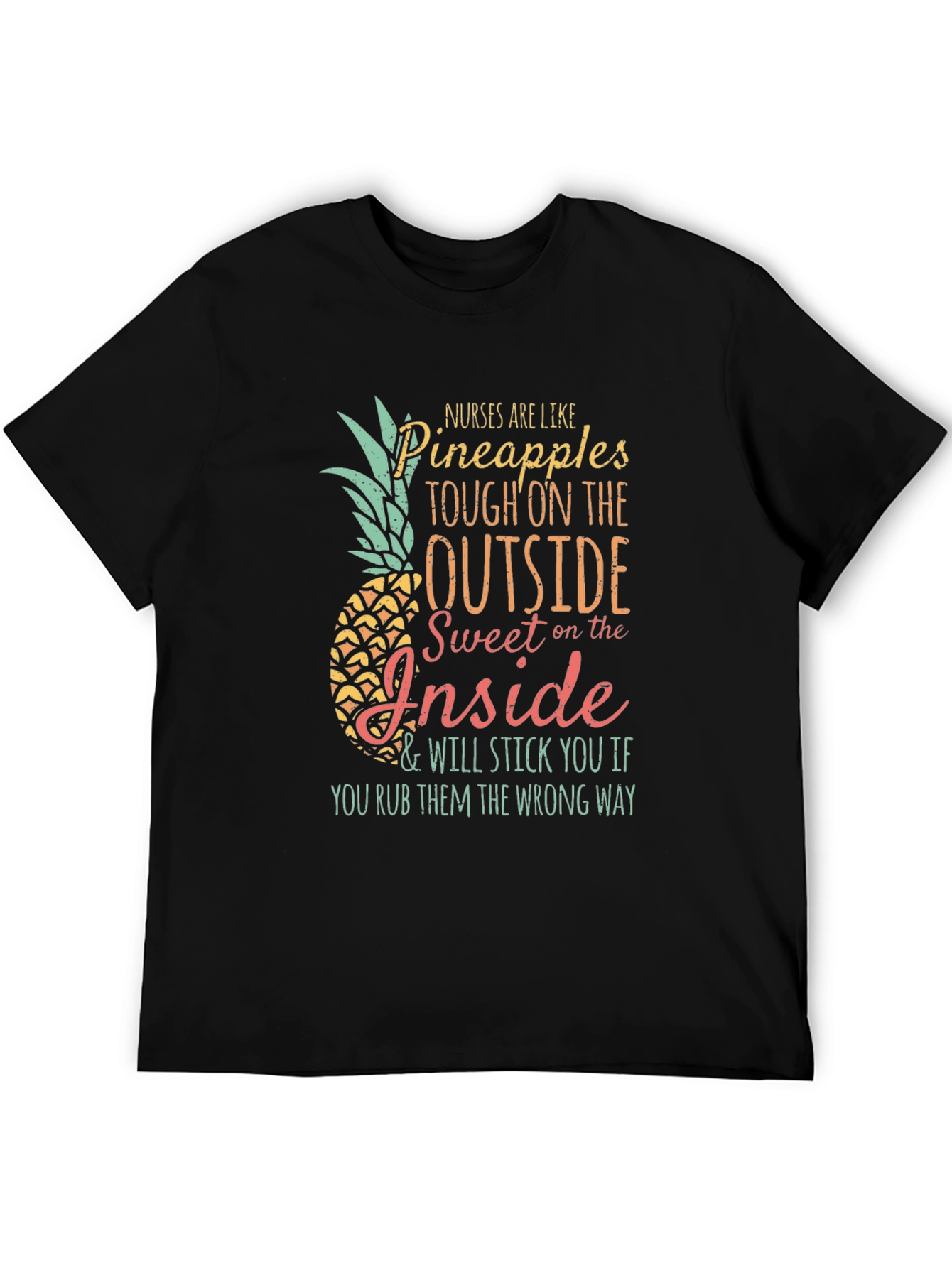 Black Nurses Are Like Pineapples Graphic T-Shirt view 5