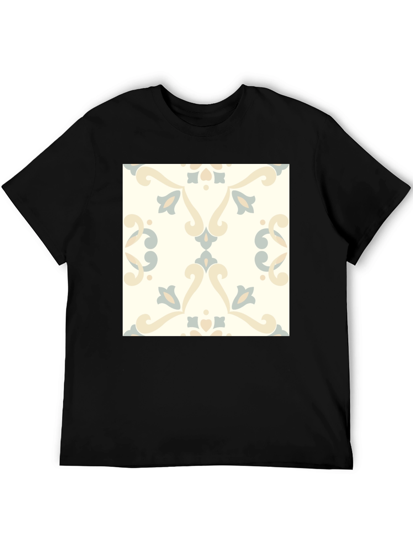 Black Patterned T-Shirt view 5