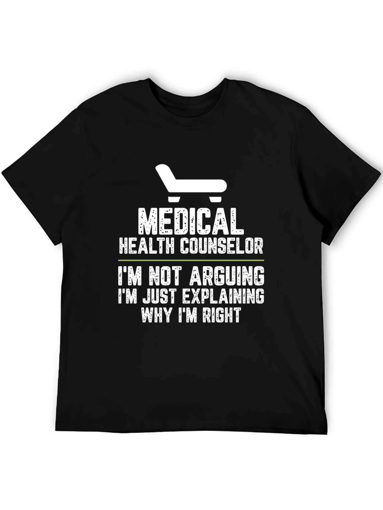 Black Medical Health Counselor T-Shirt - Funny Arguing Tee view 5