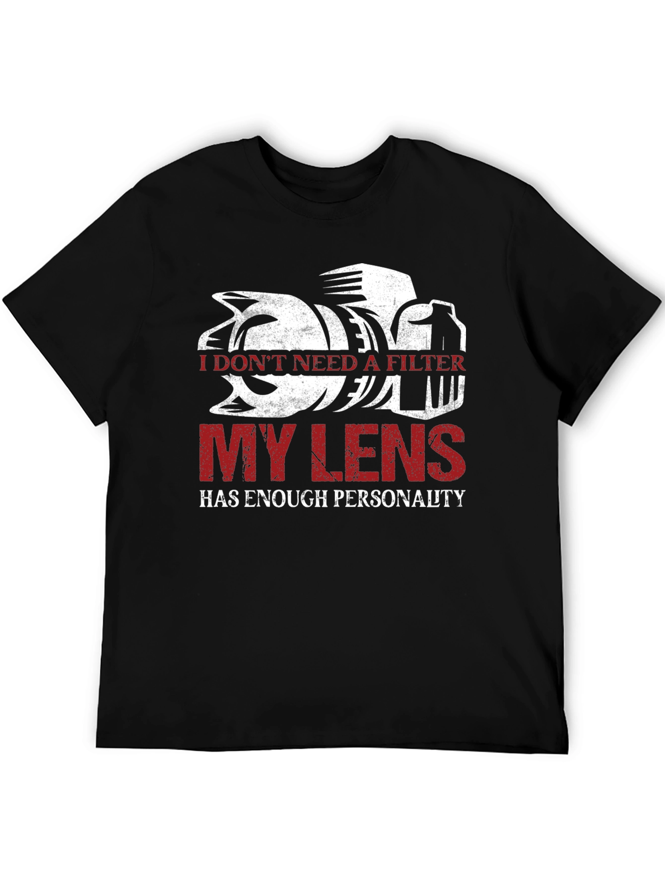 Black Photographer's Lens T-Shirt - Funny Photography Tee view 5