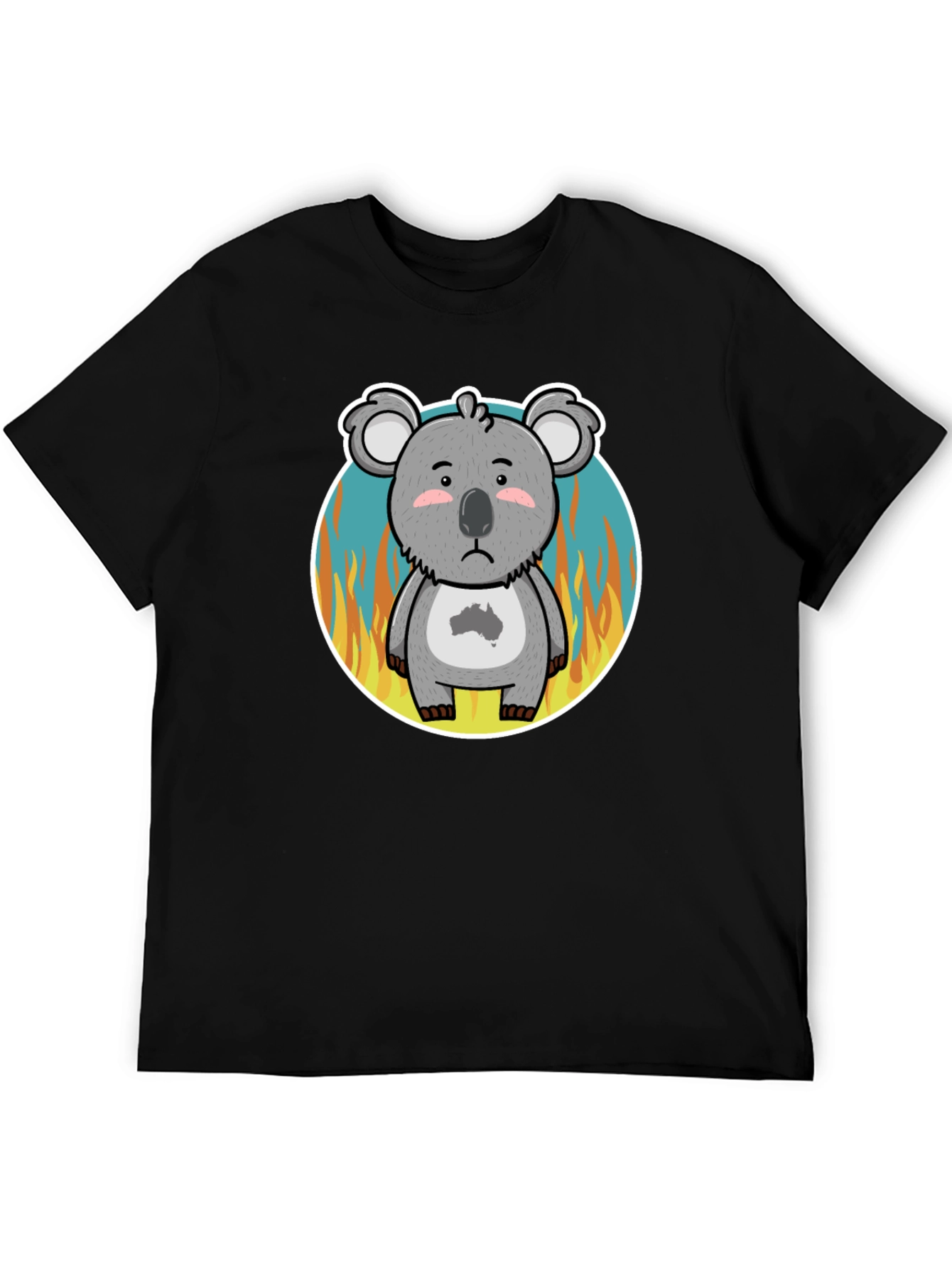 Distressed Koala Australia Bushfire Awareness T-Shirt - 5