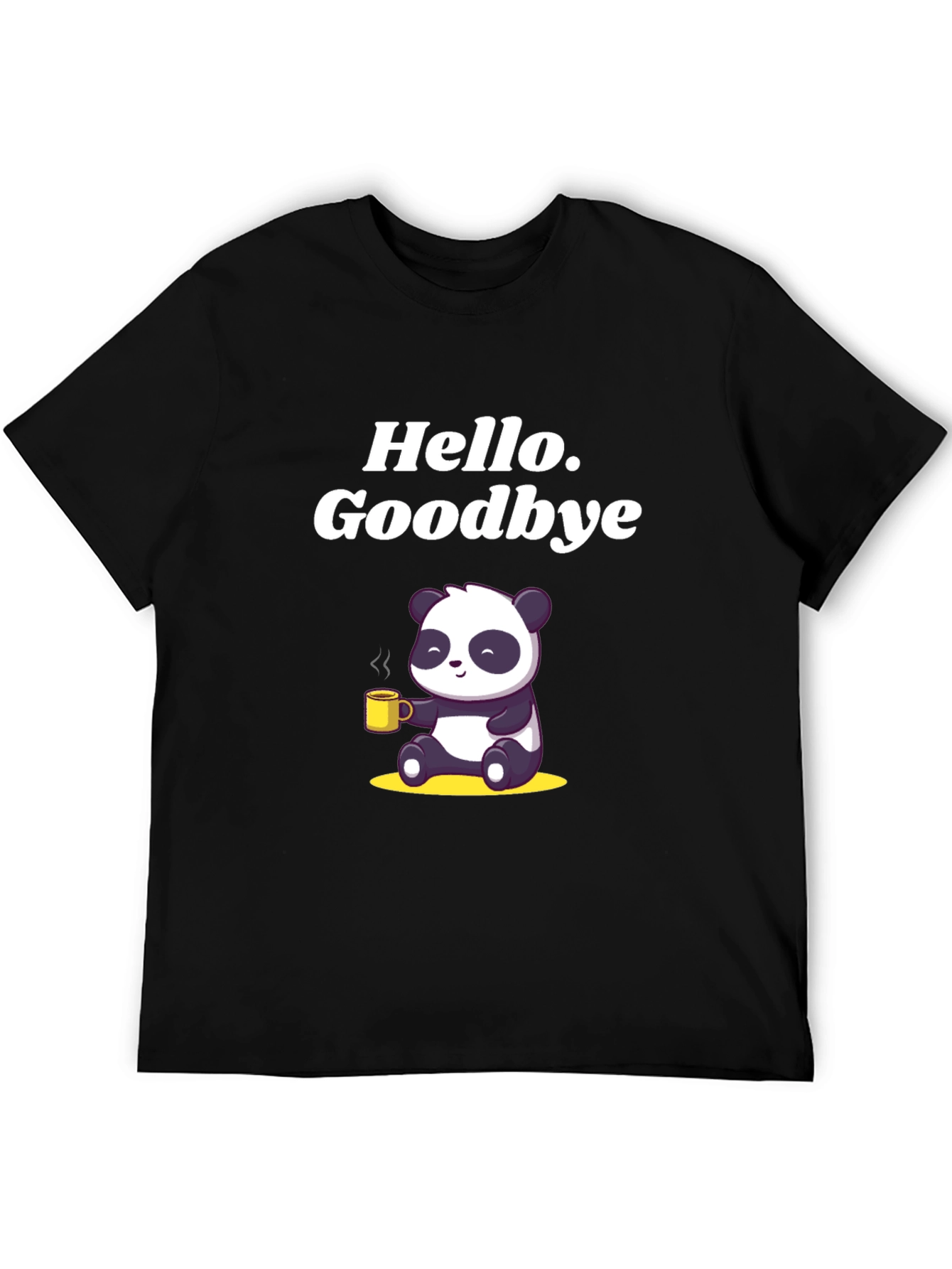 Black Hello Goodbye Panda T-Shirt view 5