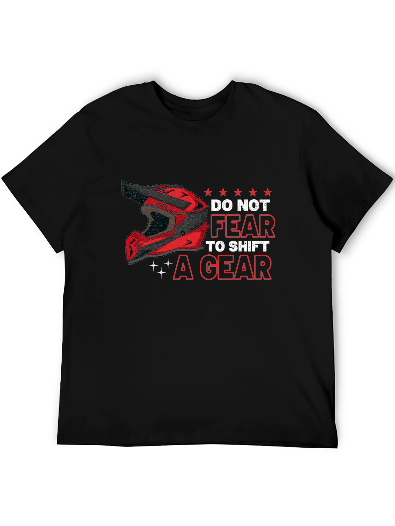 Black Do Not Fear to Shift a Gear Black T-Shirt view 5