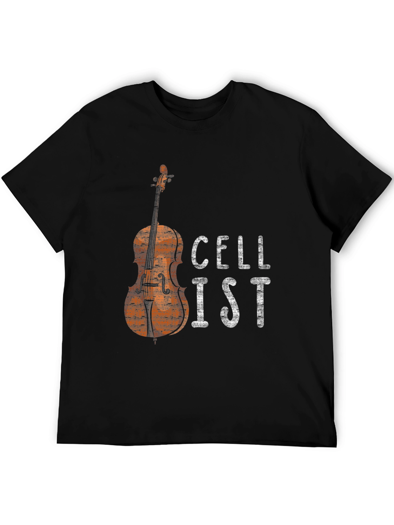 Black Cellist Graphic Tee - Musician T-Shirt view 5