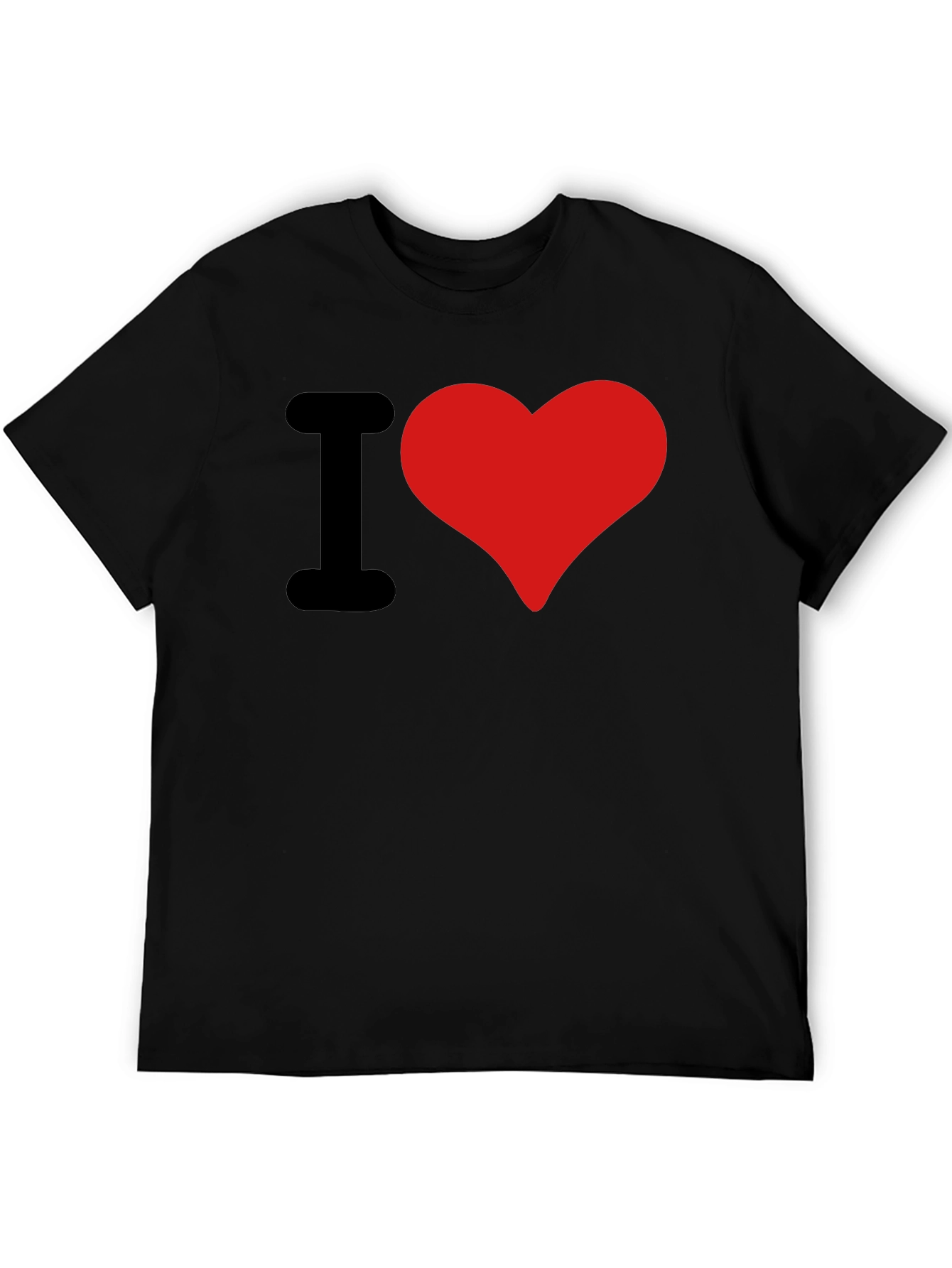 Black I Heart Graphic Tee - Bold Statement T-Shirt view 5