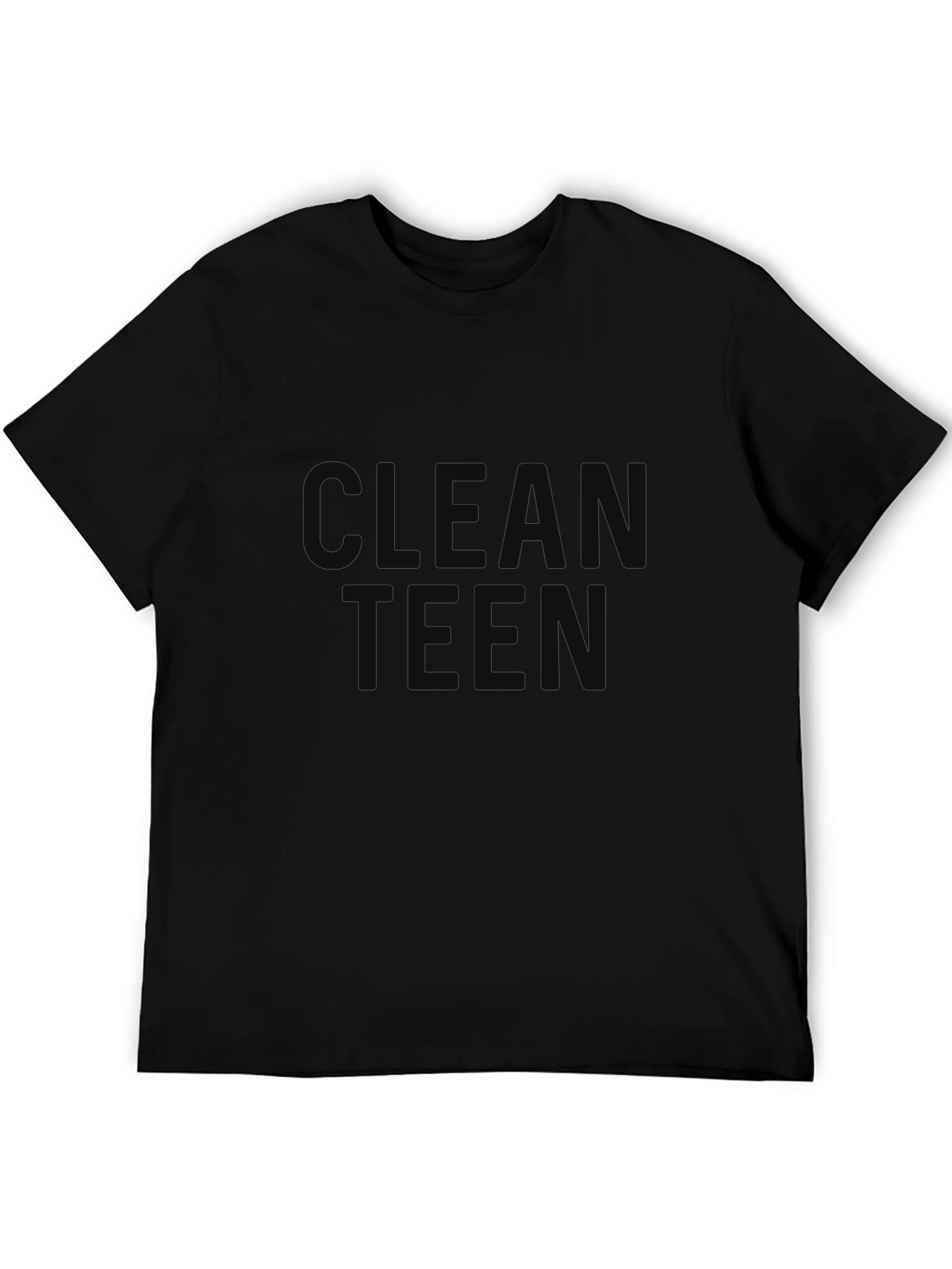 Black Clean Teen Graphic Tee - Classic Black T-Shirt view 5
