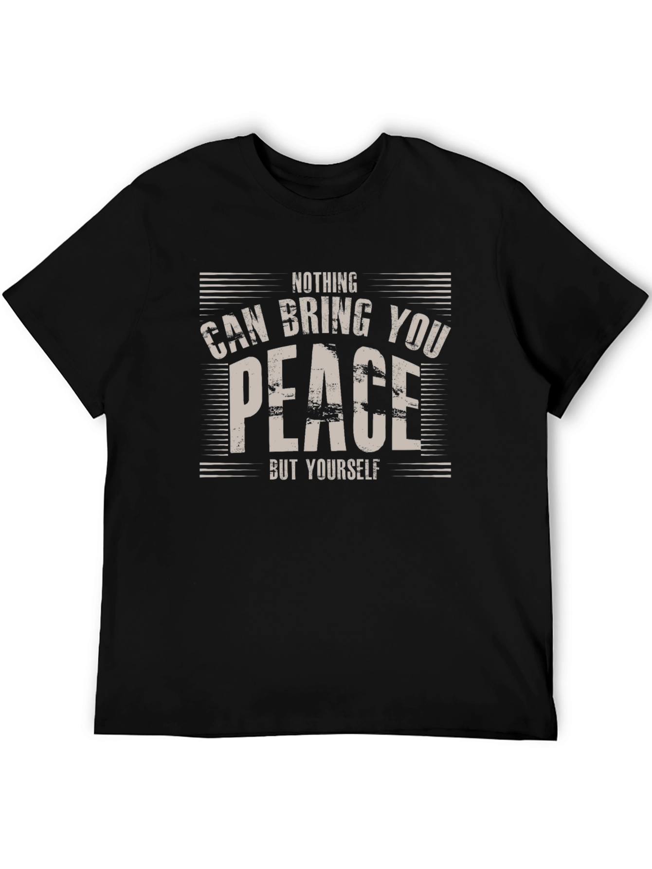 Black Nothing Can Bring You Peace T-Shirt view 5