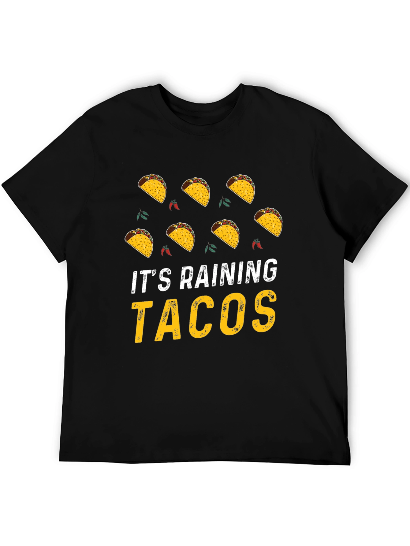 Black It's Raining Tacos Graphic T-Shirt view 5