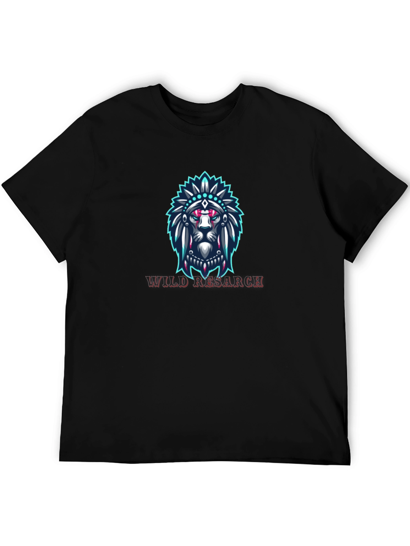 Black Lion Headdress Graphic Tee - Wild Research view 5