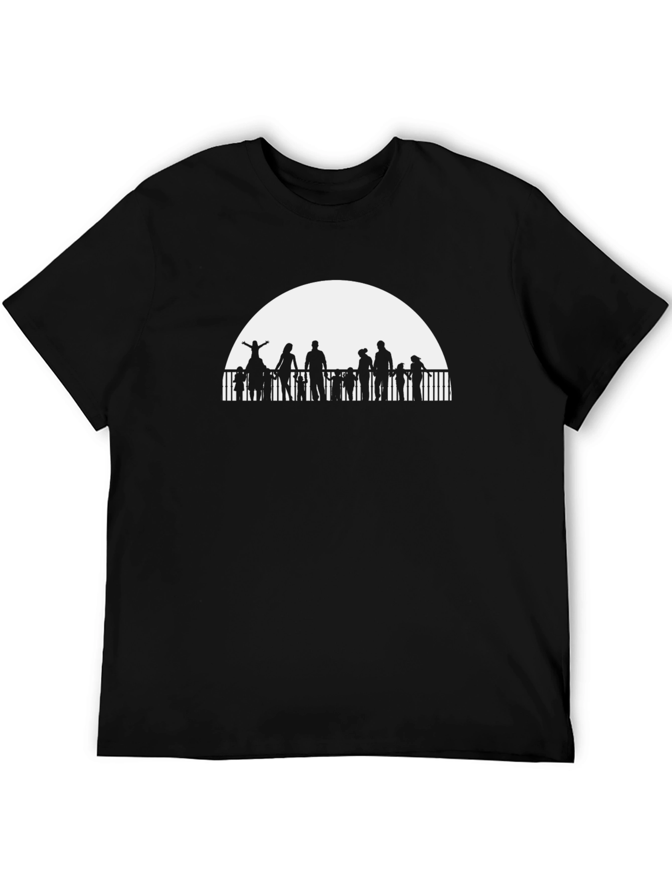 Black Family Silhouette Graphic T-Shirt view 5