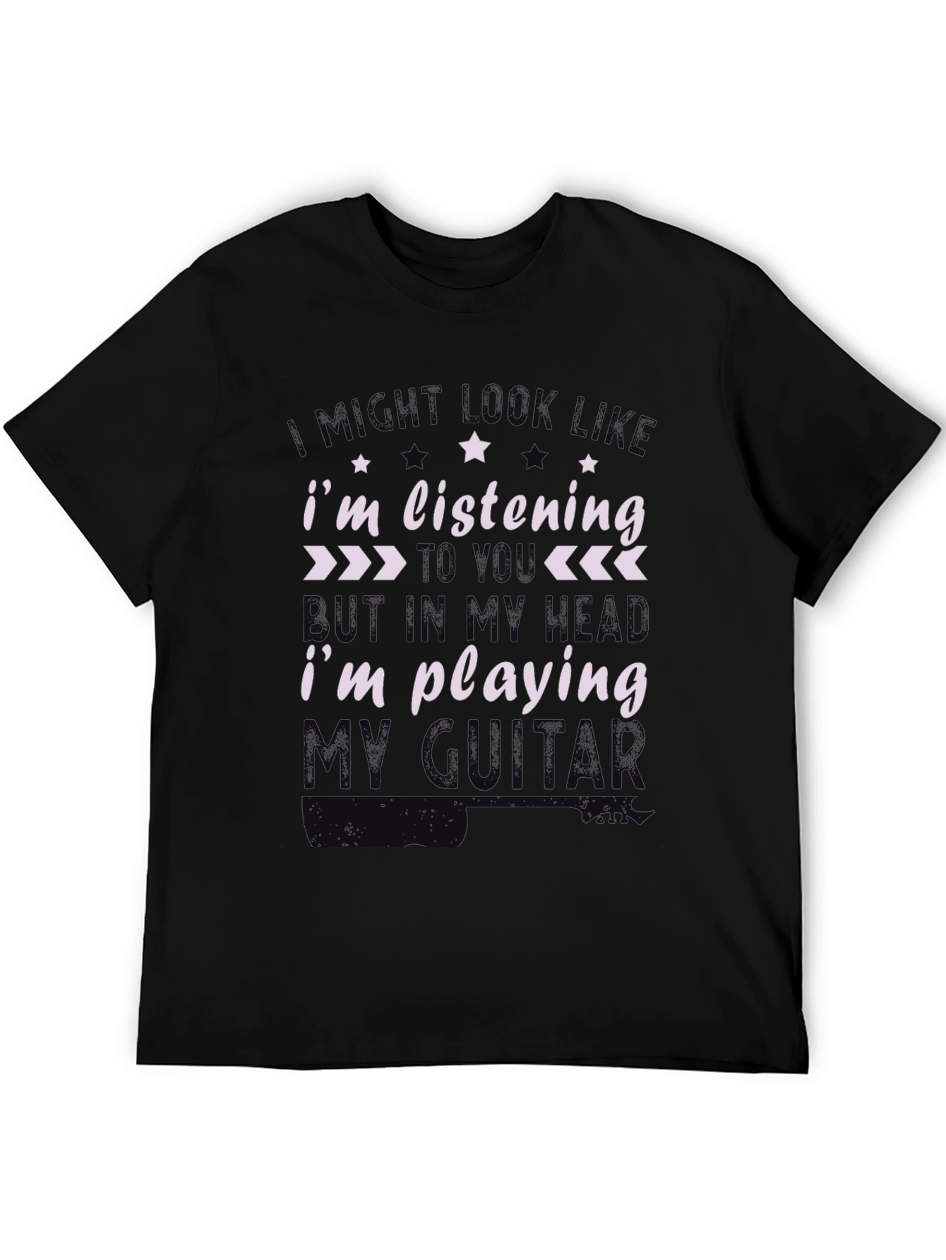 Black Musician T-Shirt: I'm Playing My Guitar view 5