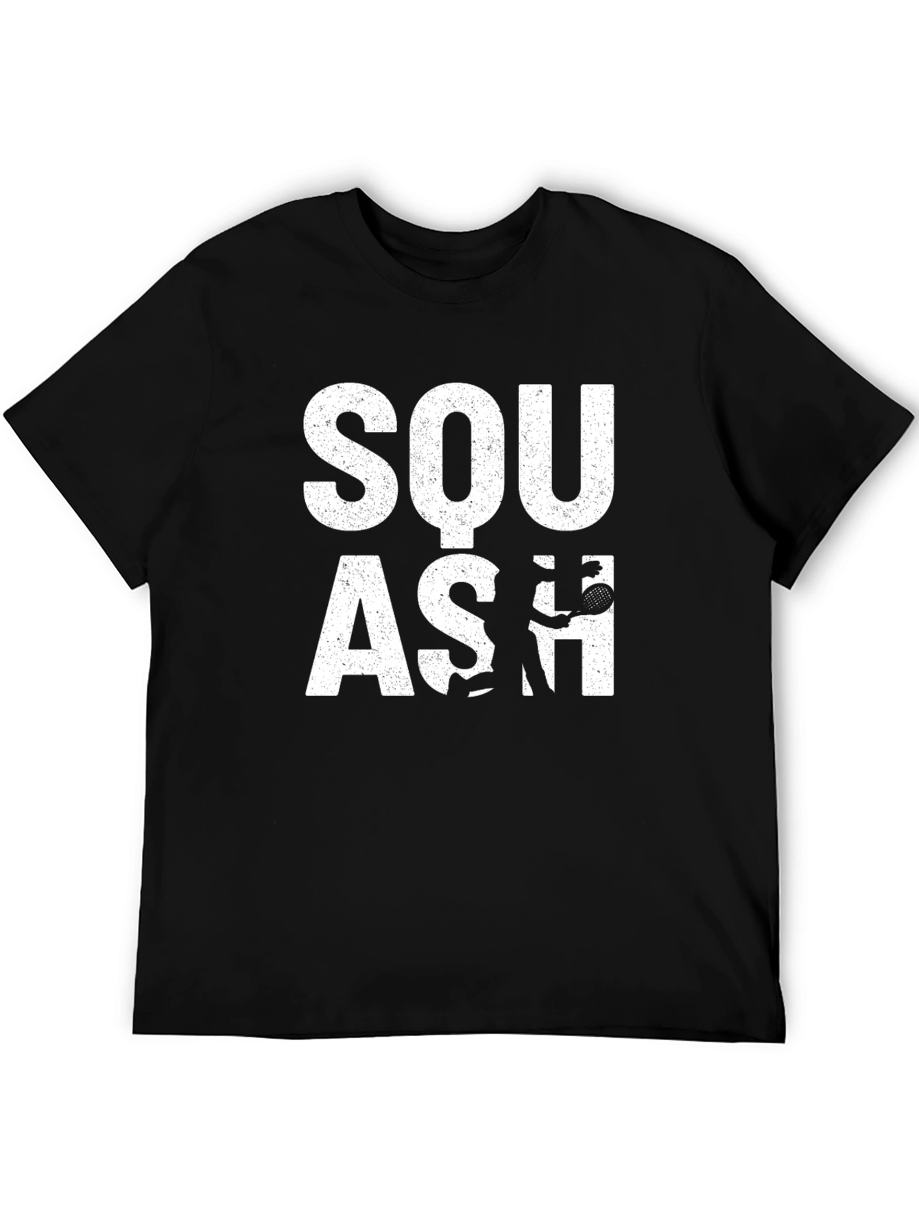 Black Squash Player Graphic T-Shirt view 5