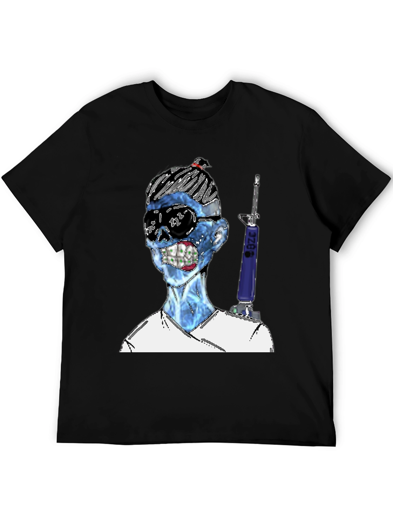 Black Zombie Nurse Graphic T-Shirt - Unique Design view 5