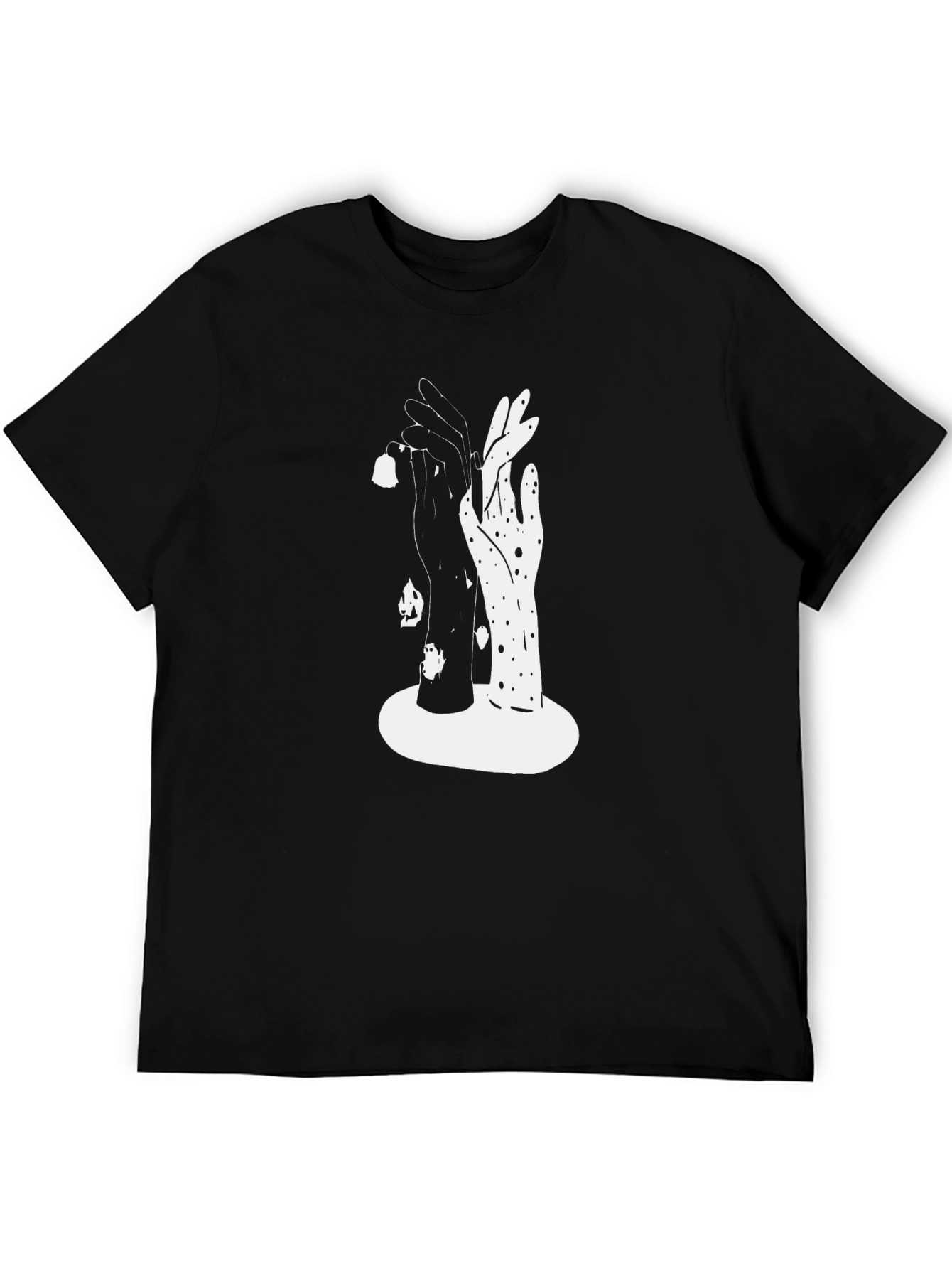 Black Yin Yang Hands Graphic Tee - Unisex view 5