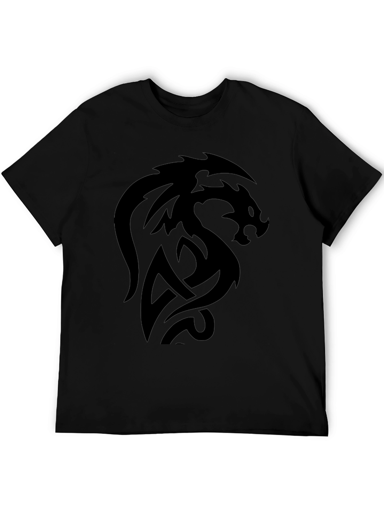 Black Dragon Graphic Black T-Shirt - Men's Short Sleeve view 5