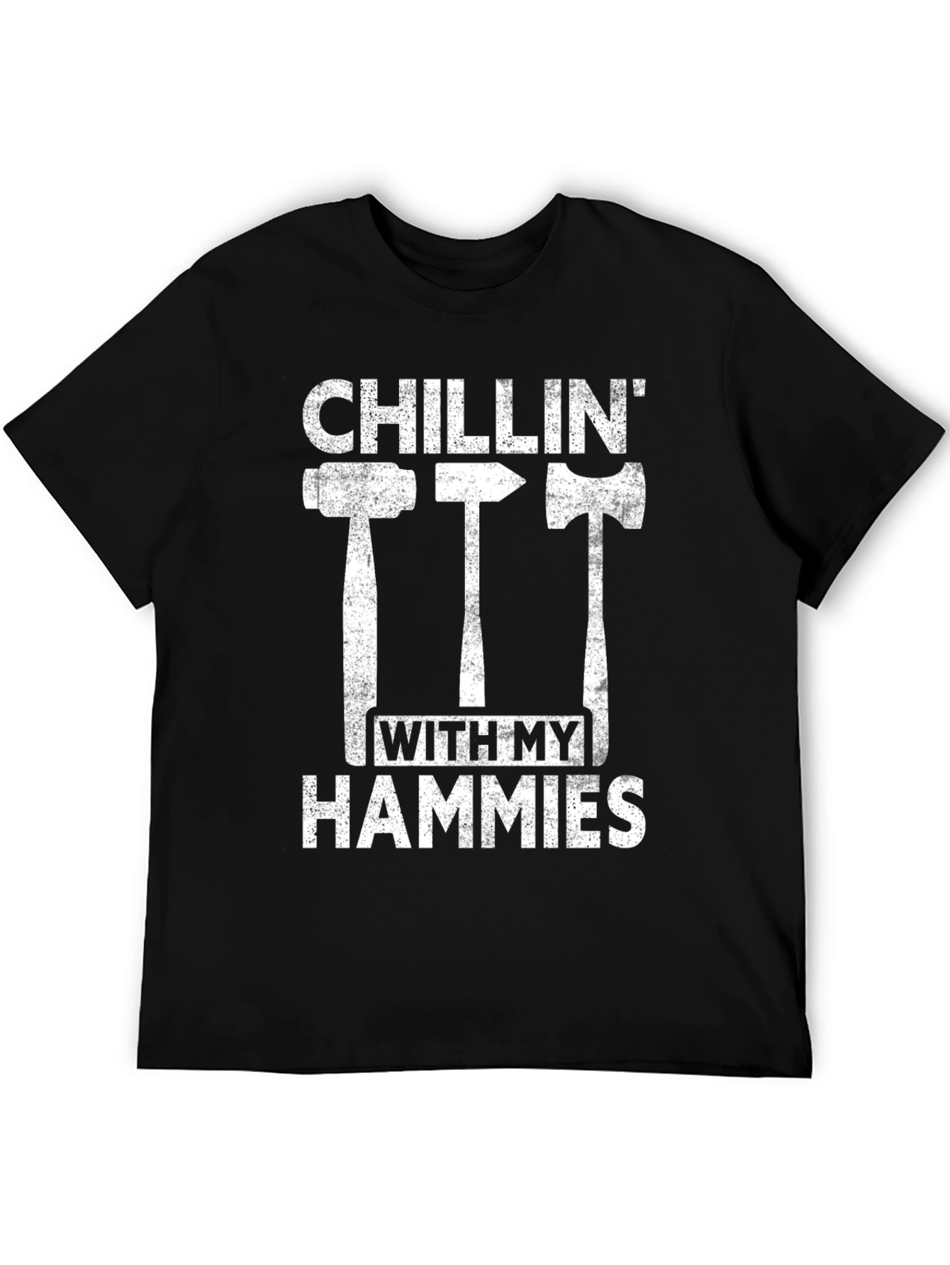 Black Chillin' With My Hammies Graphic T-Shirt view 5
