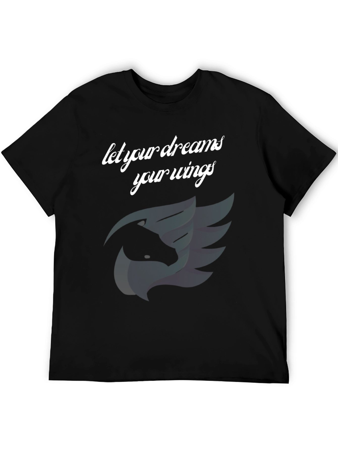Black Dream Wings Graphic T-Shirt - Unleash Your Potential view 5