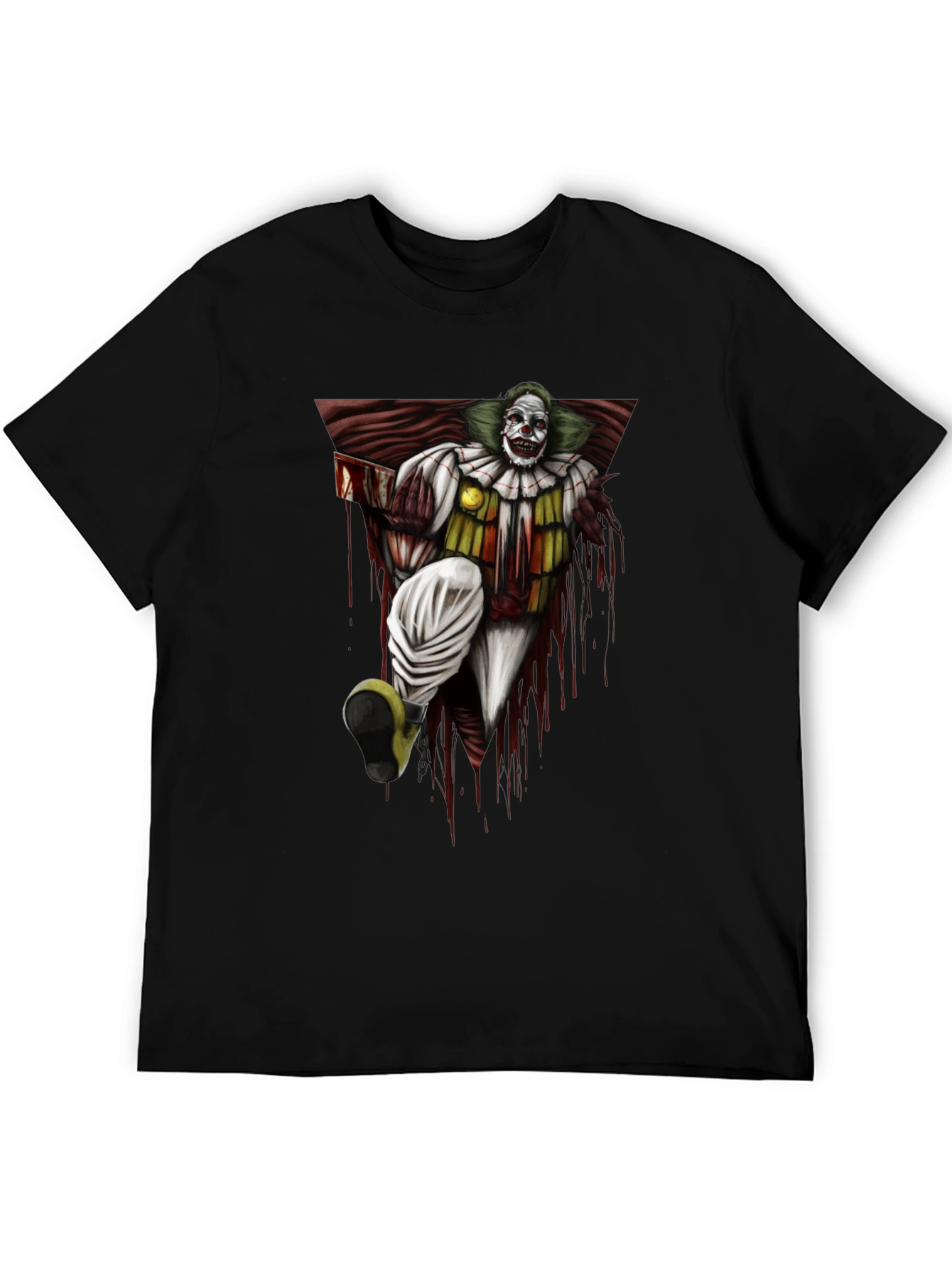 Black Killer Clown Graphic Tee - Horror T-Shirt view 5