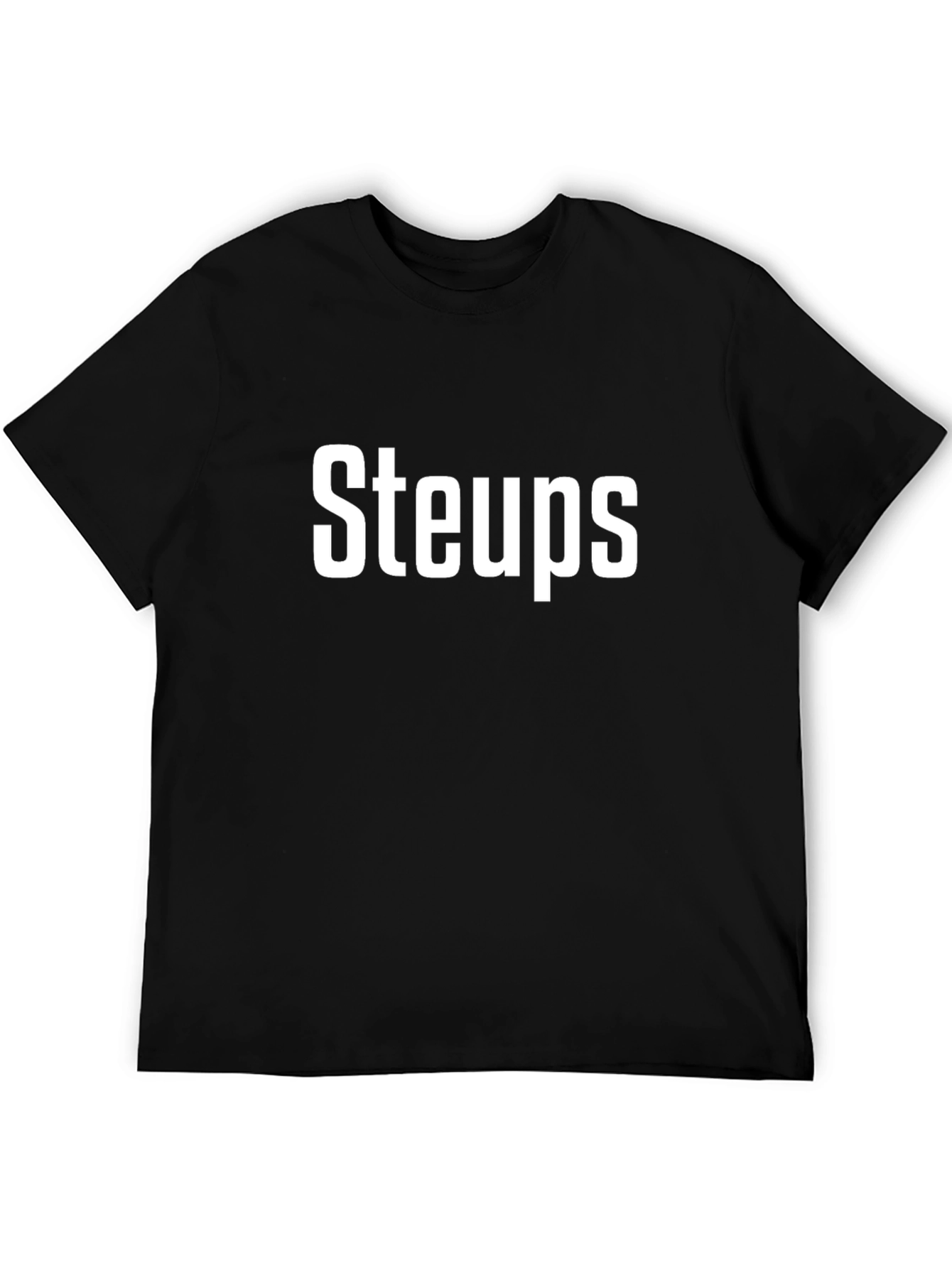 Black Steups Graphic T-Shirt - Mens Black Tee view 5