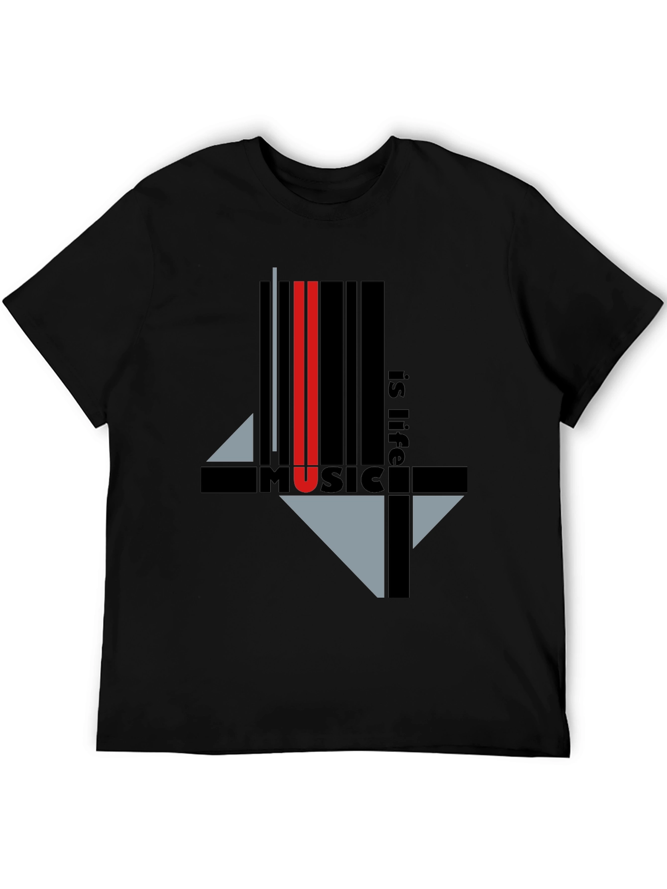 Black Music is Life Graphic Tee - Black view 5