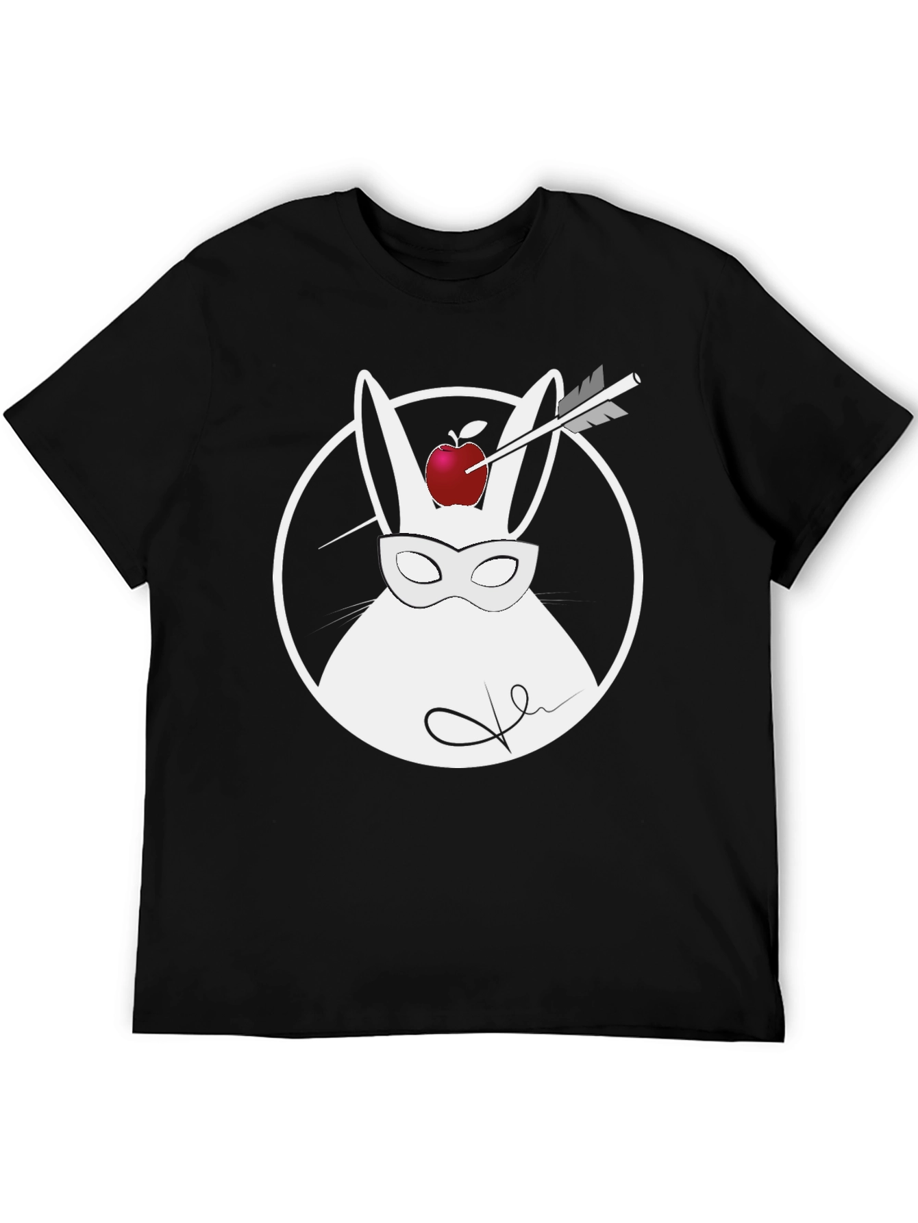 Black Rabbit Archer Graphic Tee - Black Cotton Shirt view 5