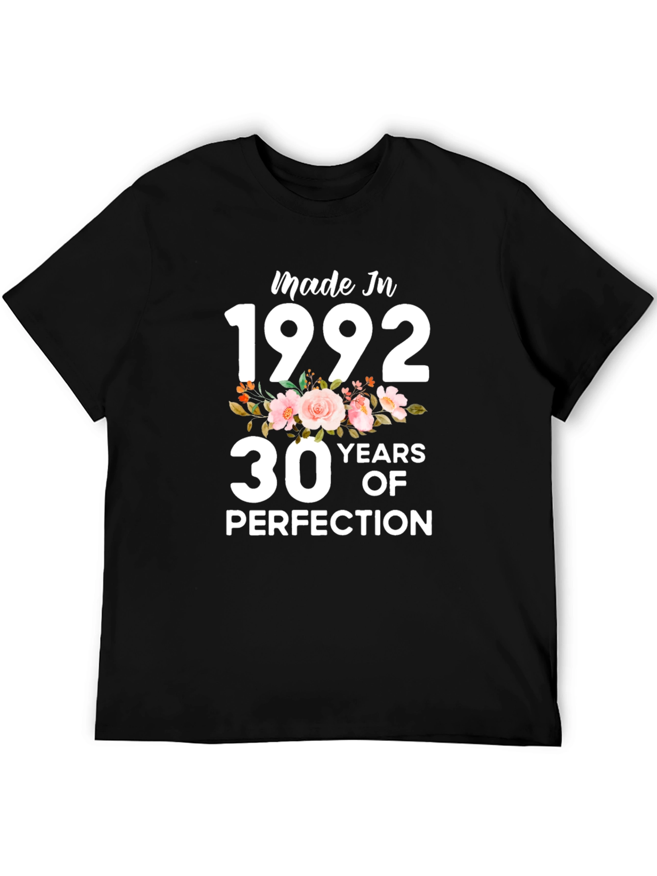Black Made In 1992 30 Years of Perfection T-Shirt view 5