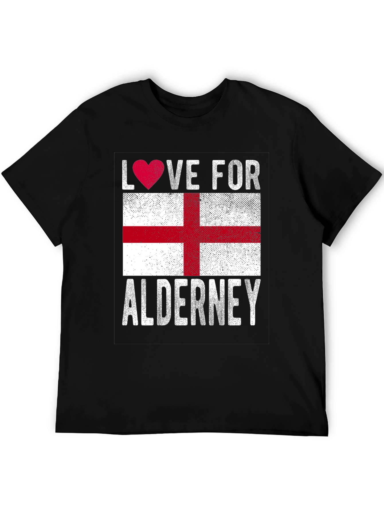 Black Love for Alderney Flag T-Shirt view 5