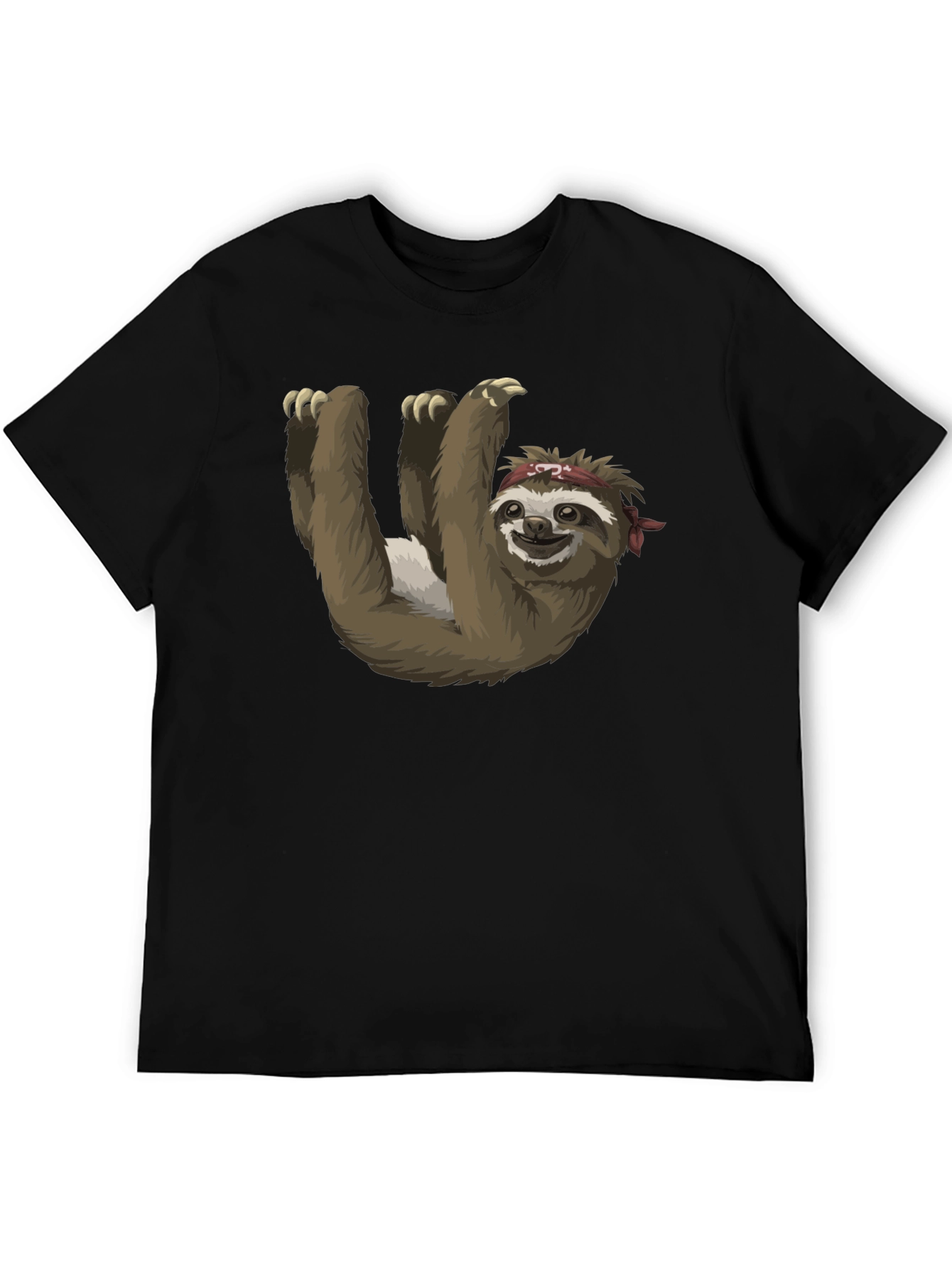 Black Sloth Bandit Black T-Shirt view 5