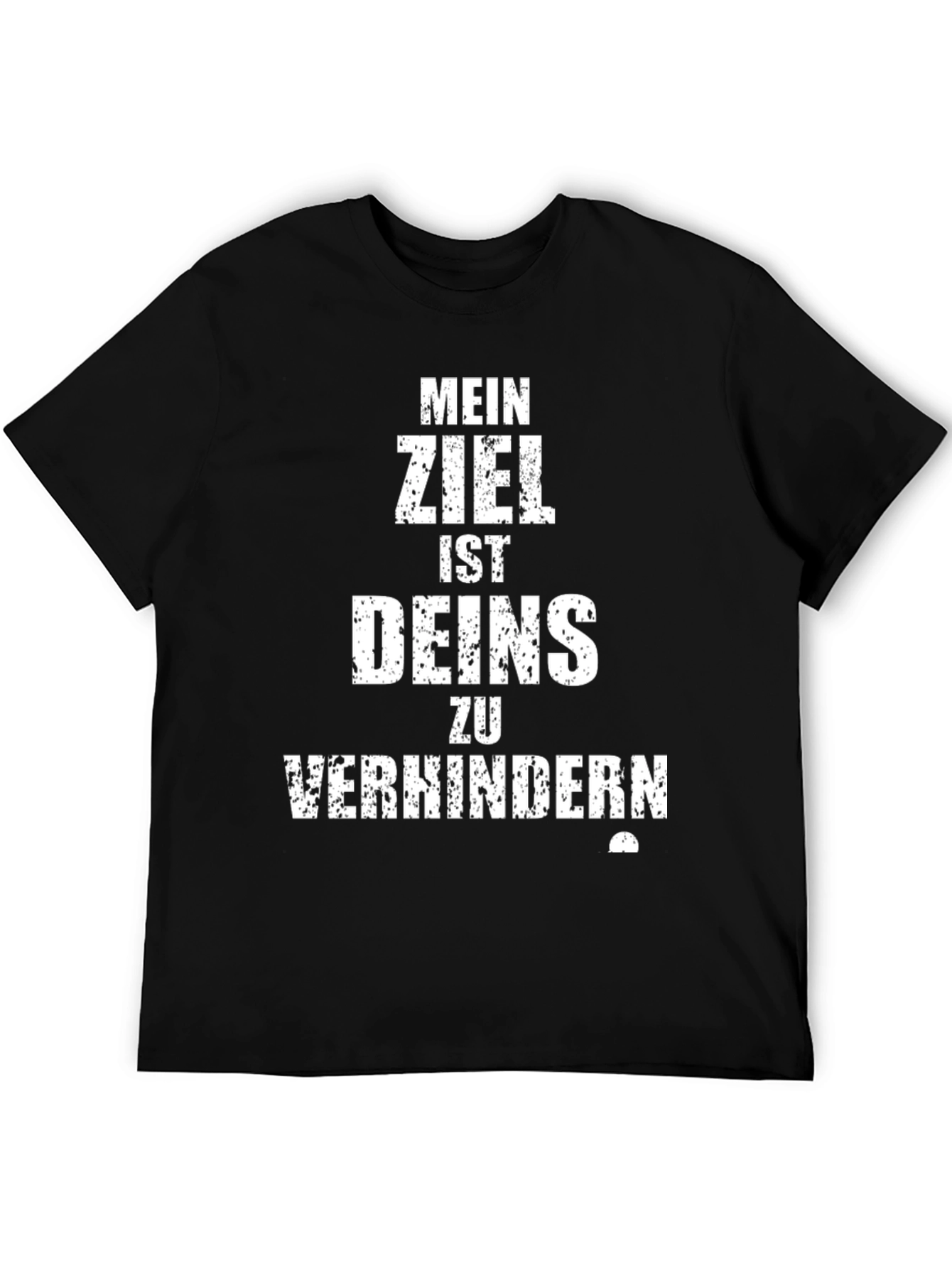 Black Men's Black T-Shirt - Funny German Saying view 5