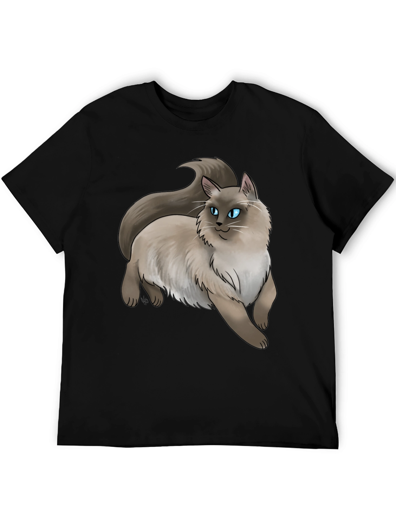 Black Ragdoll Cat T-Shirt - Cute Pet Graphic Tee view 5