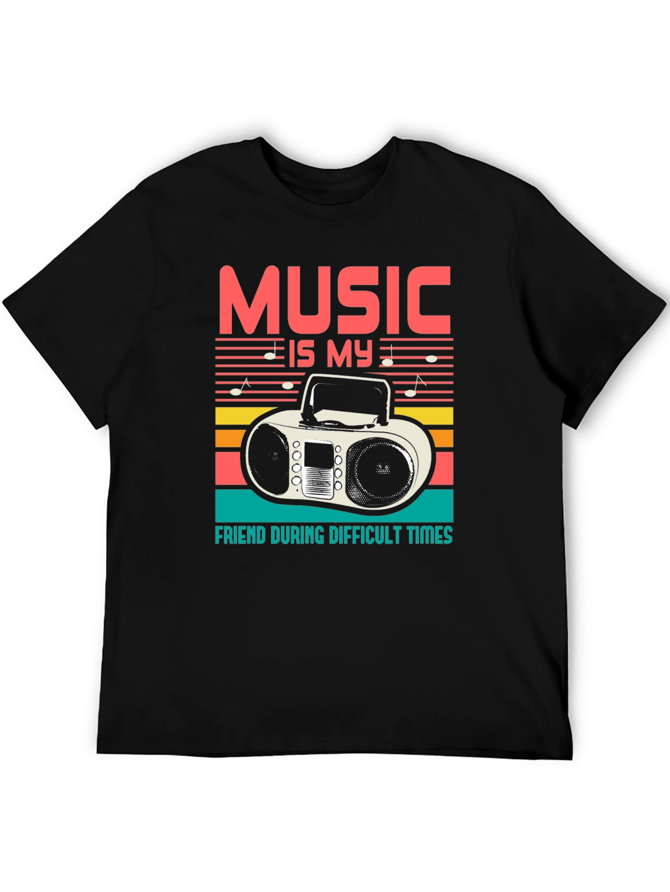 Black Music is My Friend Graphic T-Shirt view 5