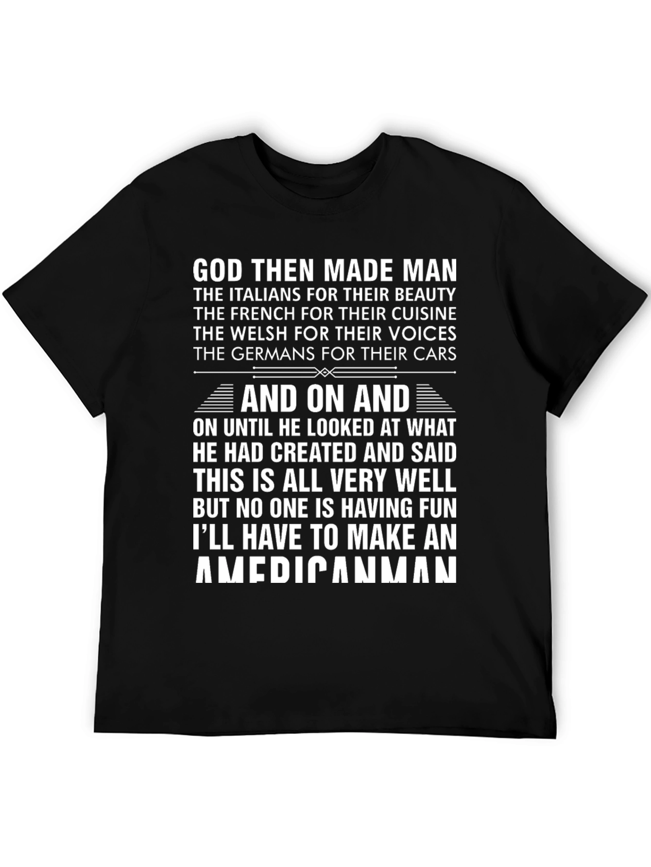 Black American Man Graphic Tee - Sarcastic Humor T-Shirt view 5