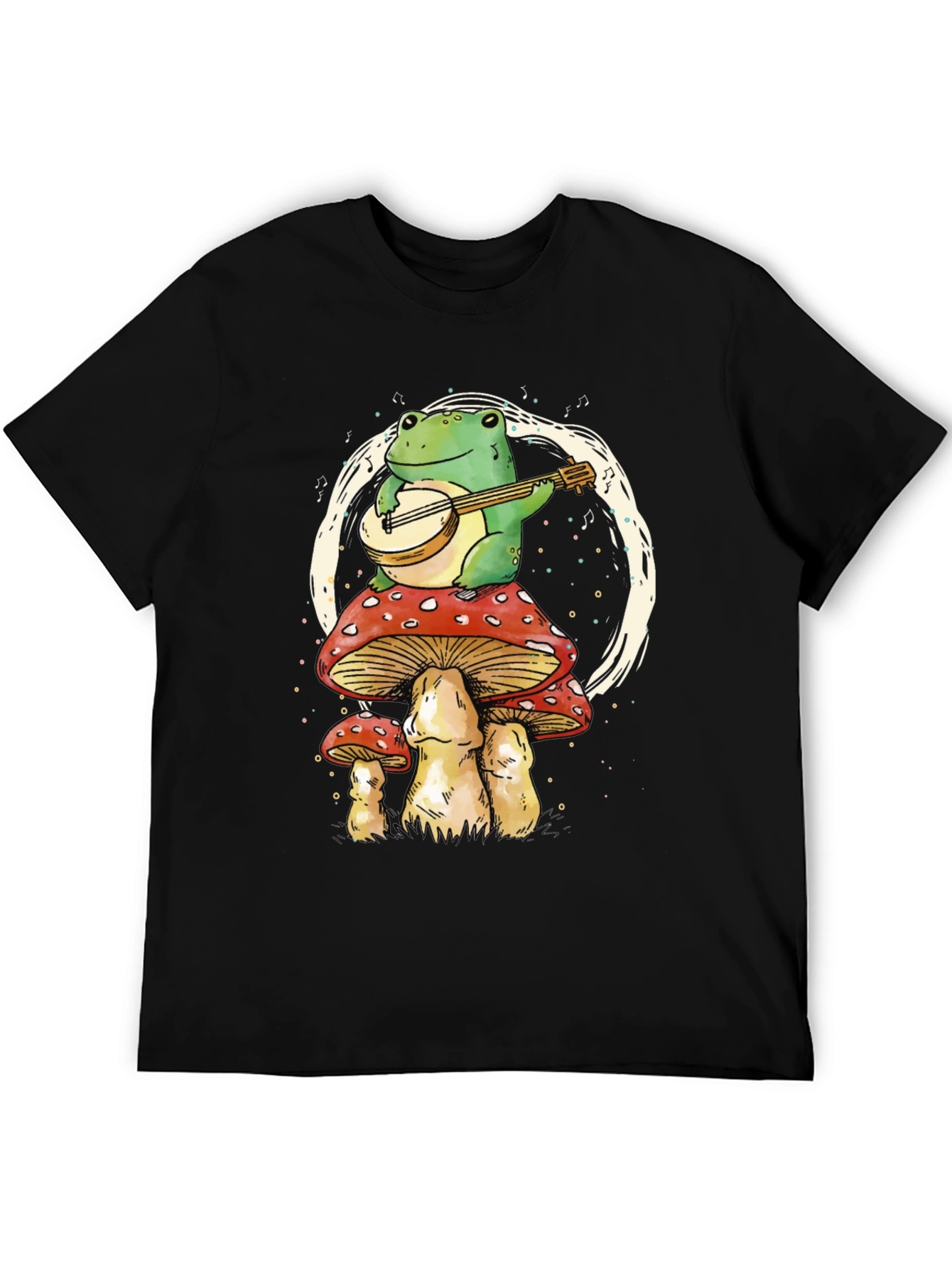 Black Frog on Mushroom T-Shirt view 5