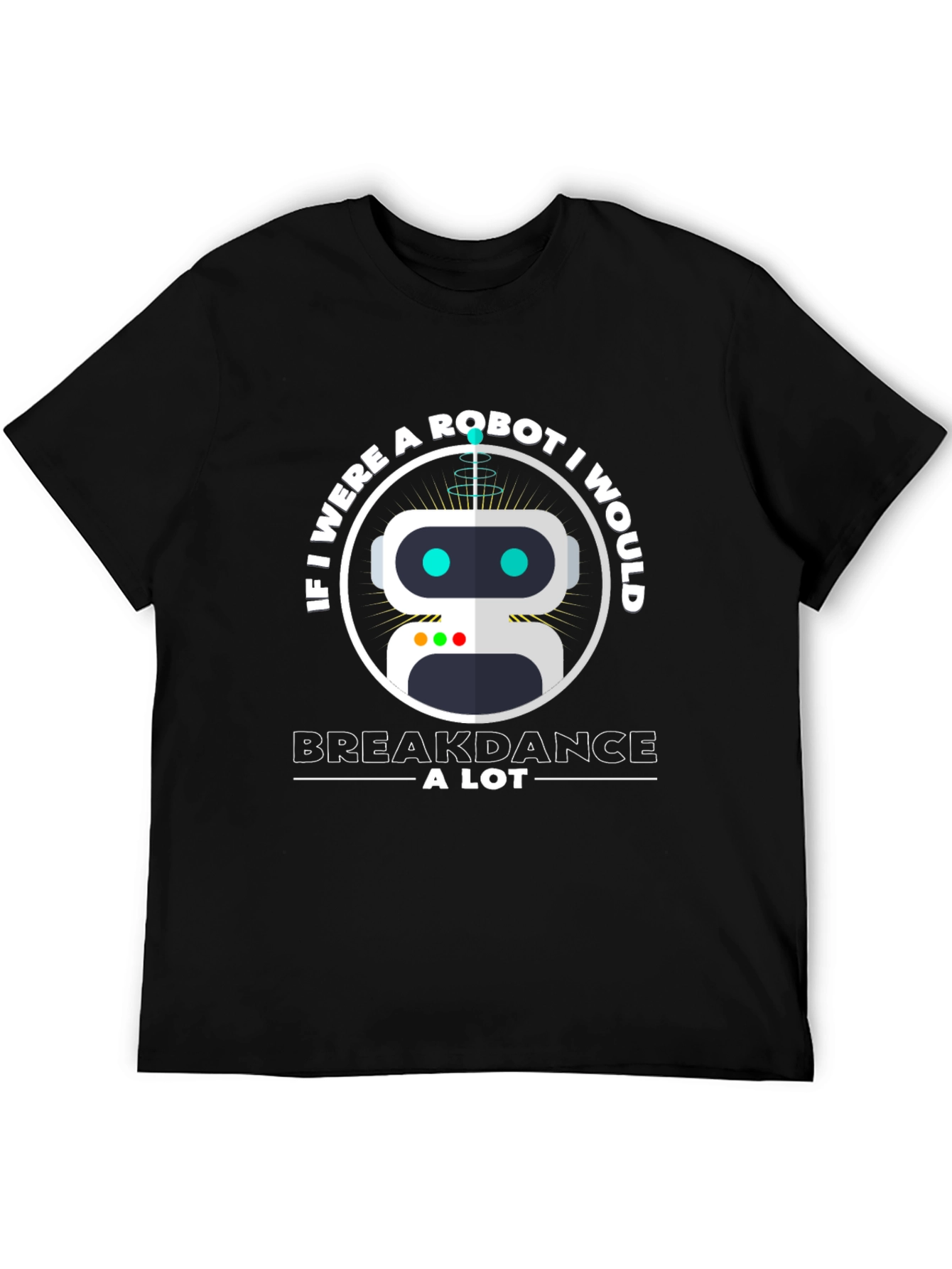 Black Robot Breakdance Graphic T-Shirt - Fun & Unique! view 5