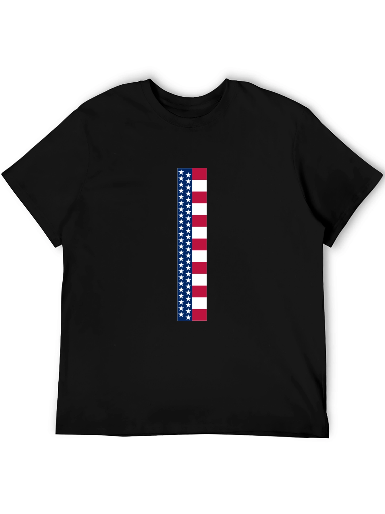 Black American Flag Stripe Graphic Tee view 5