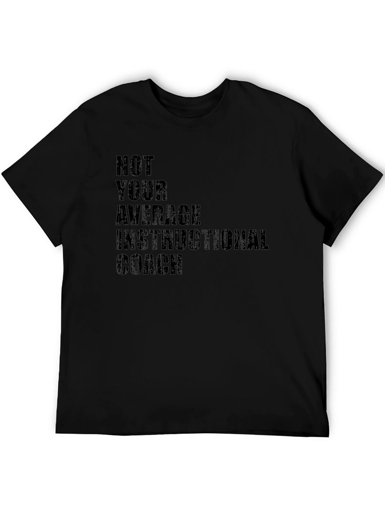 Black Instructional Coach Black T-Shirt view 5