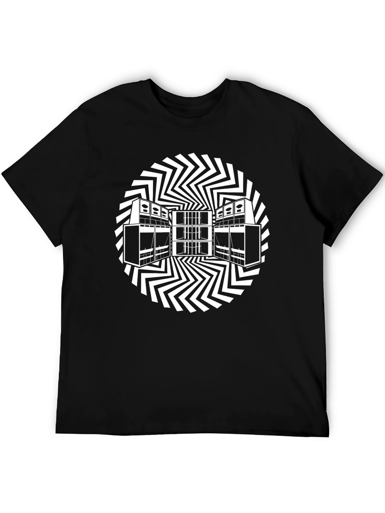 Black Sound System Illusion Black T-Shirt view 5
