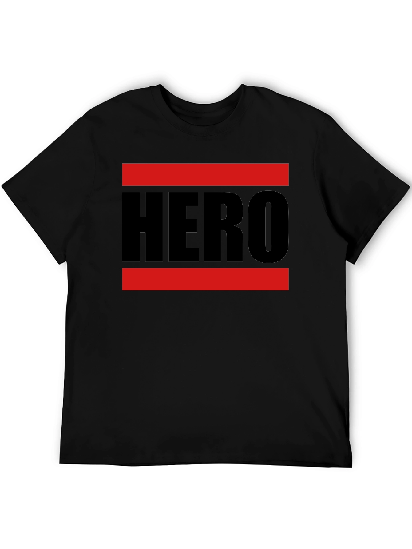 Black HERO Graphic Tee - Bold Statement Shirt view 5