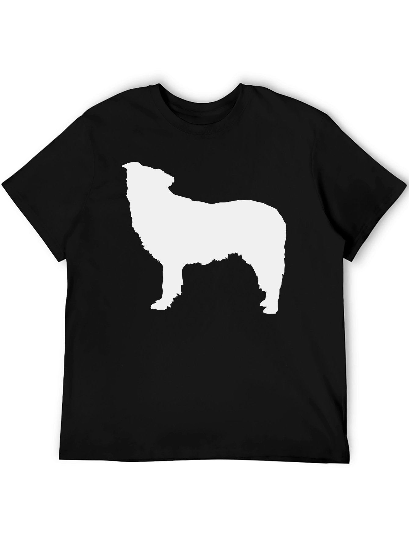 Black Dog Silhouette T-Shirt - Classic Black Tee view 5