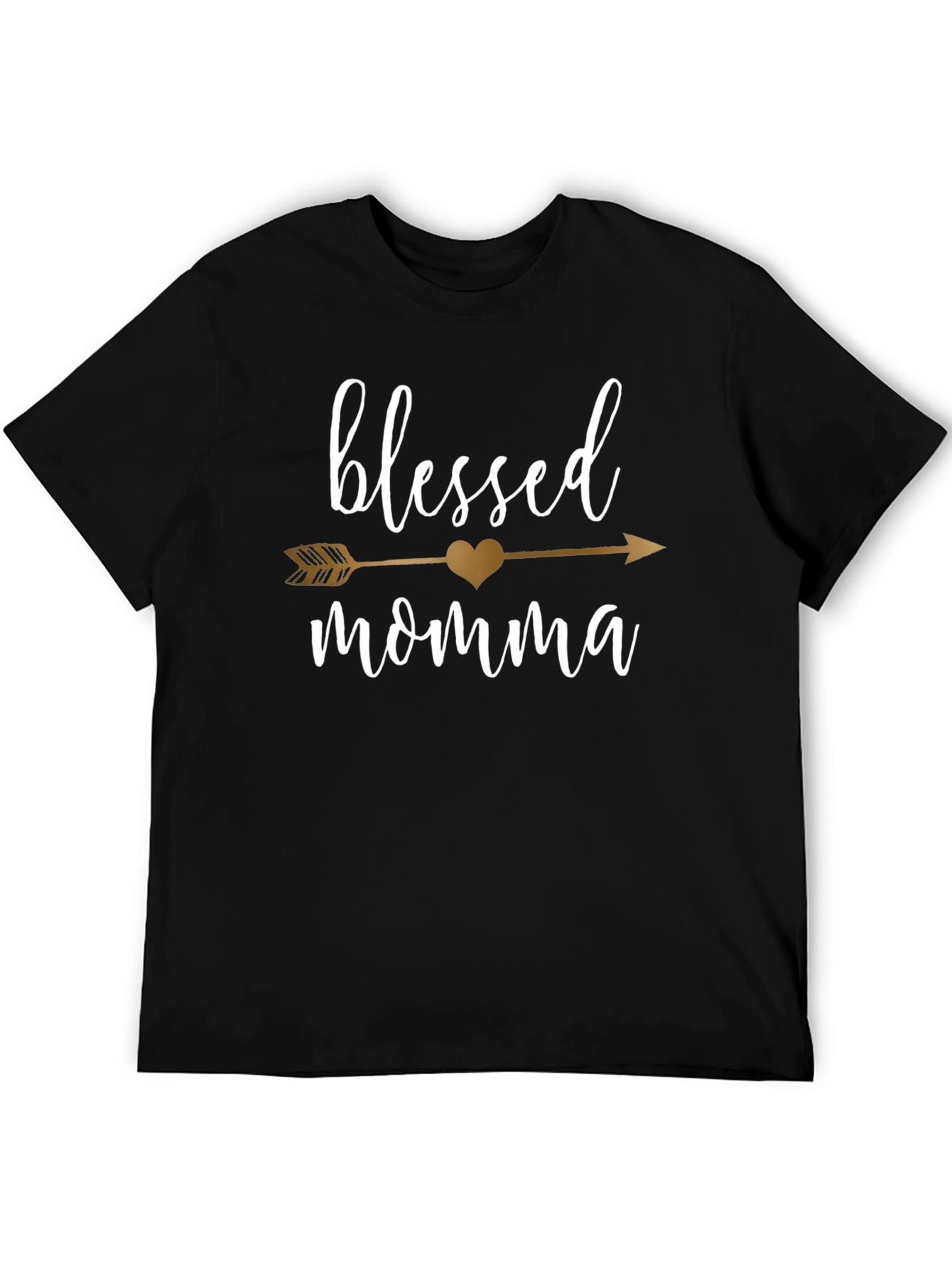 Black Blessed Momma Arrow T-Shirt view 5