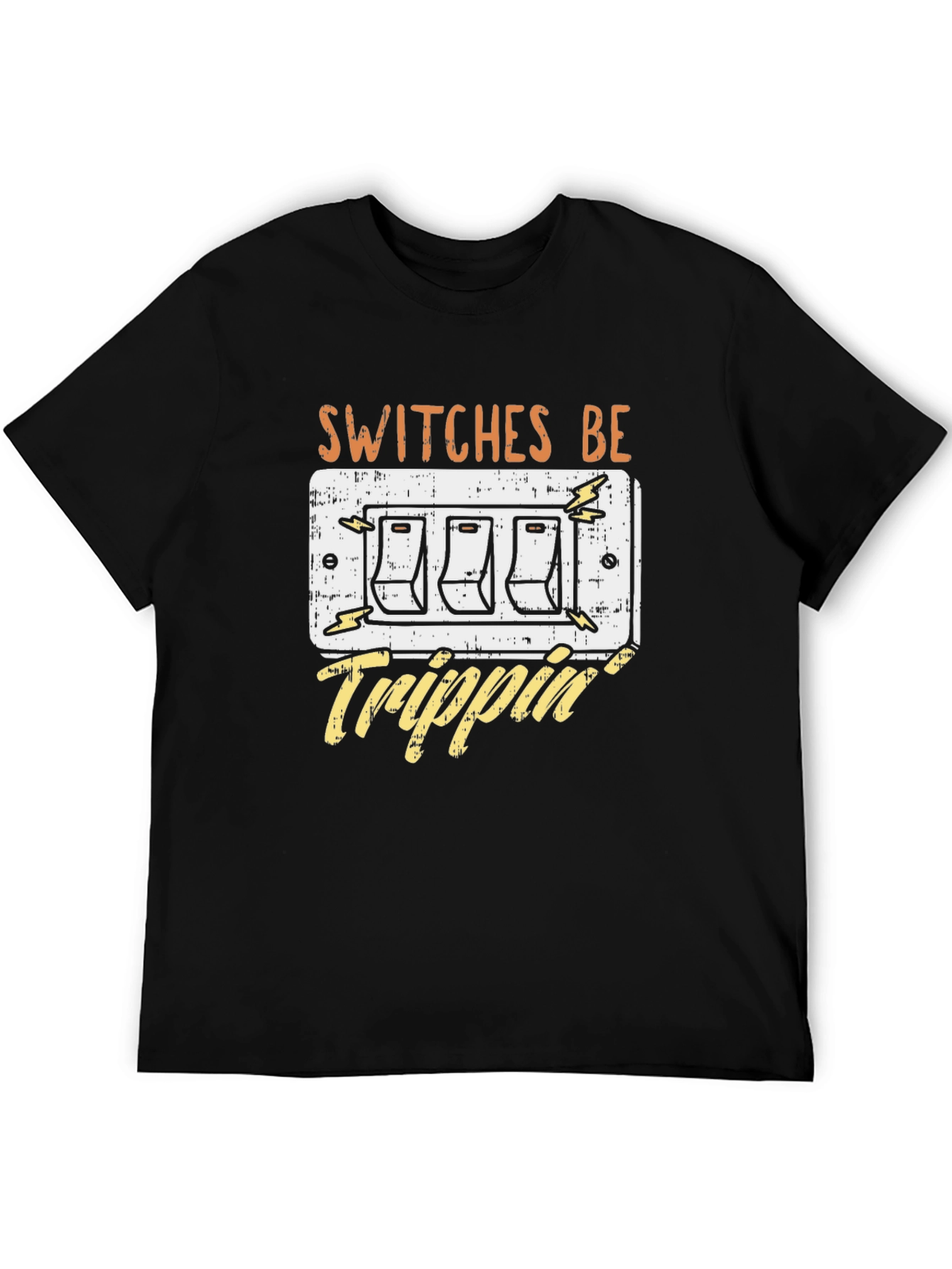 Black Switches Be Trippin' Funny Graphic T-Shirt view 5