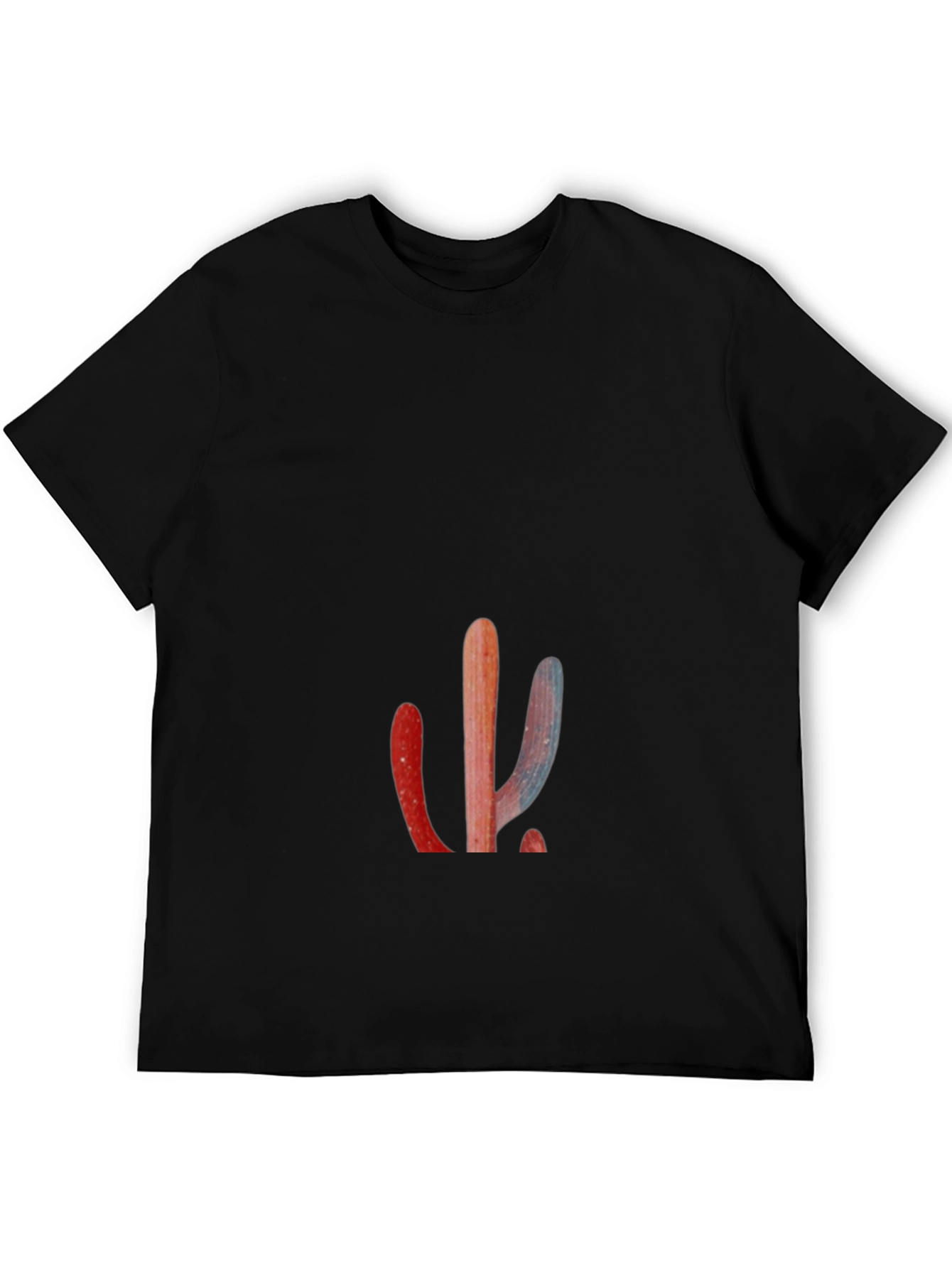 Black Cactus Graphic Print Black T-Shirt view 5