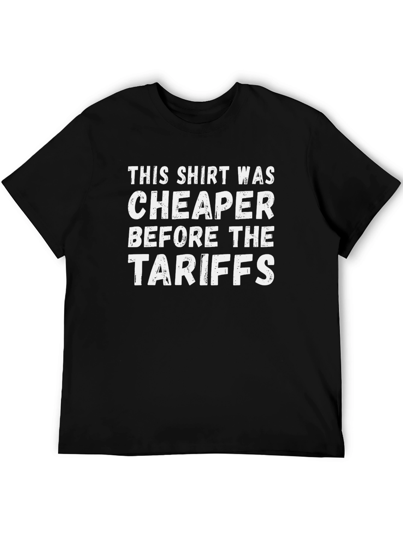Black Funny Political Statement T-Shirt - Tariffs view 5