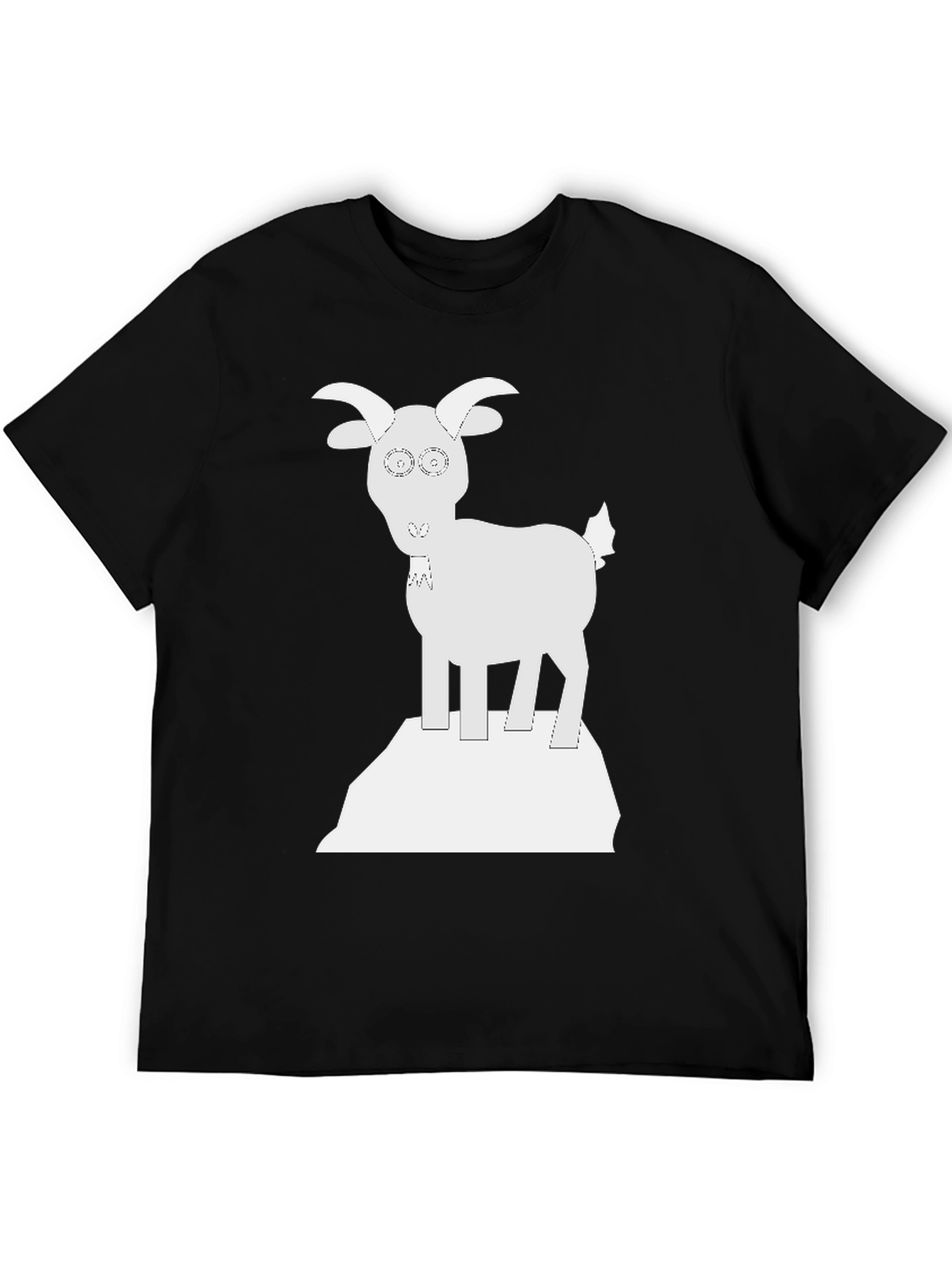 Black Goat on a Rock Graphic Tee - Black view 5