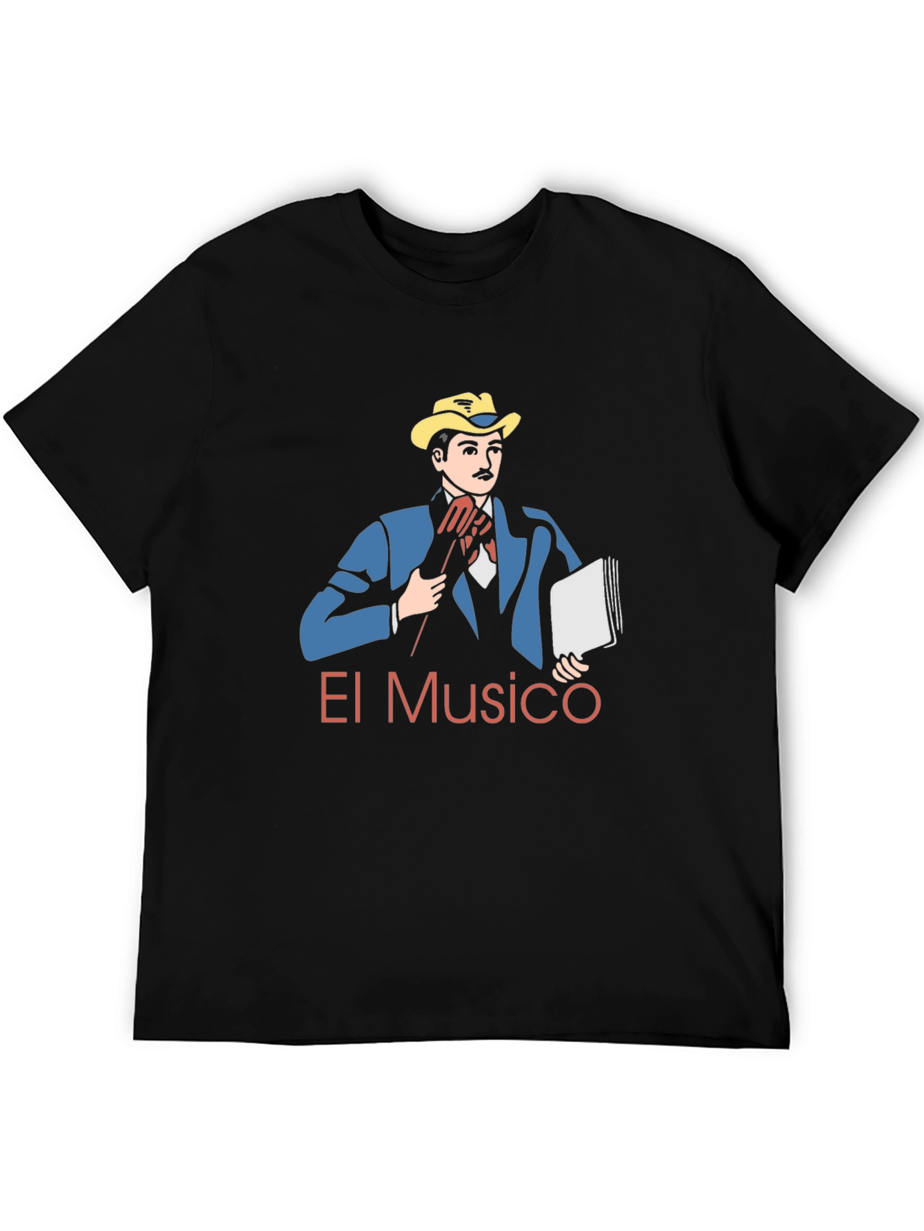 Black El Musico Graphic Tee - Stylish Musician Design view 5