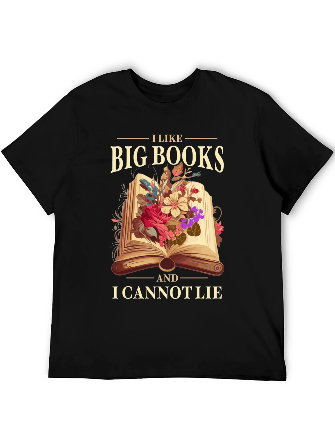 Black I Like Big Books T-Shirt view 5